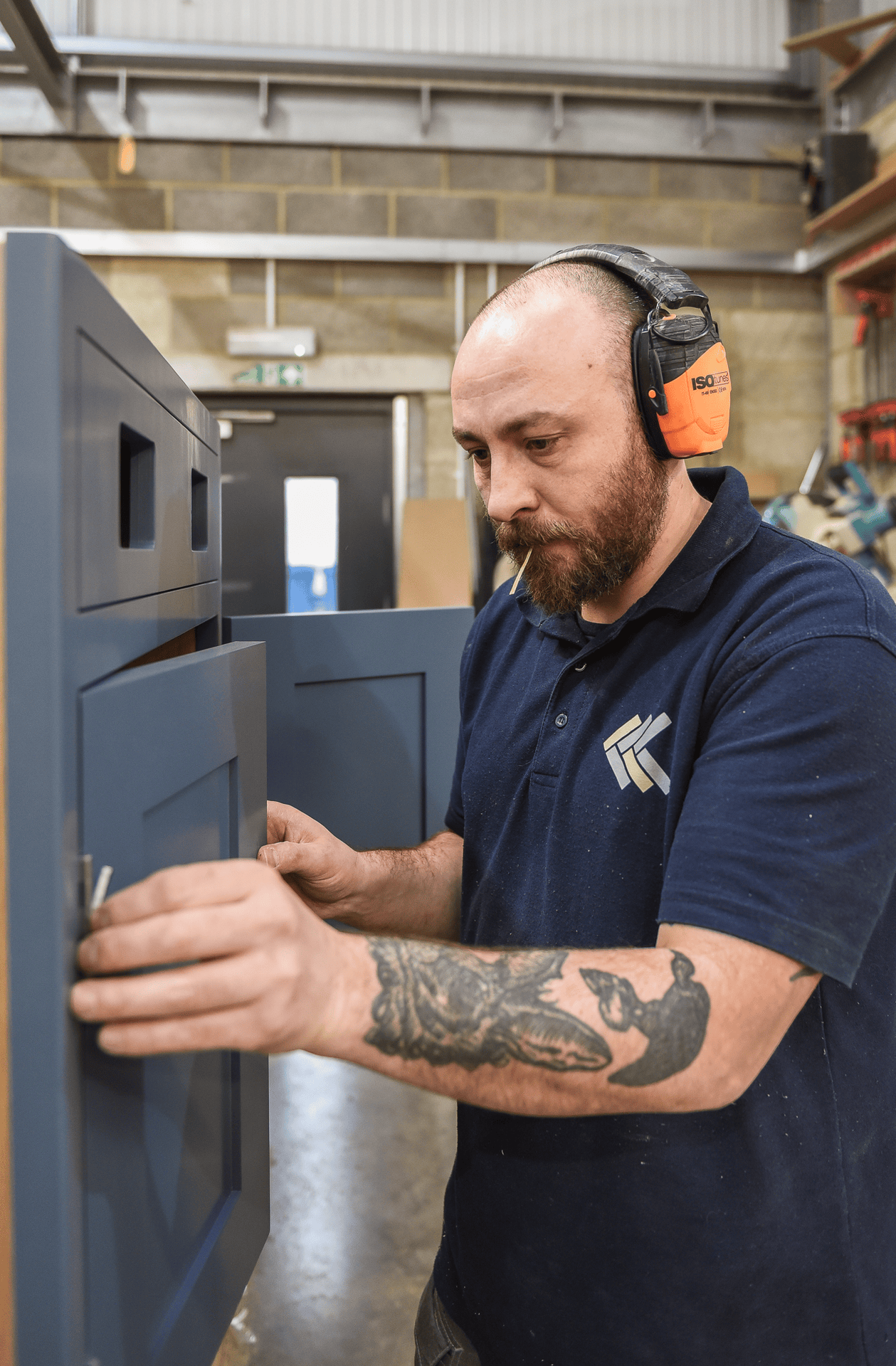 Blue and Pink Kitchen