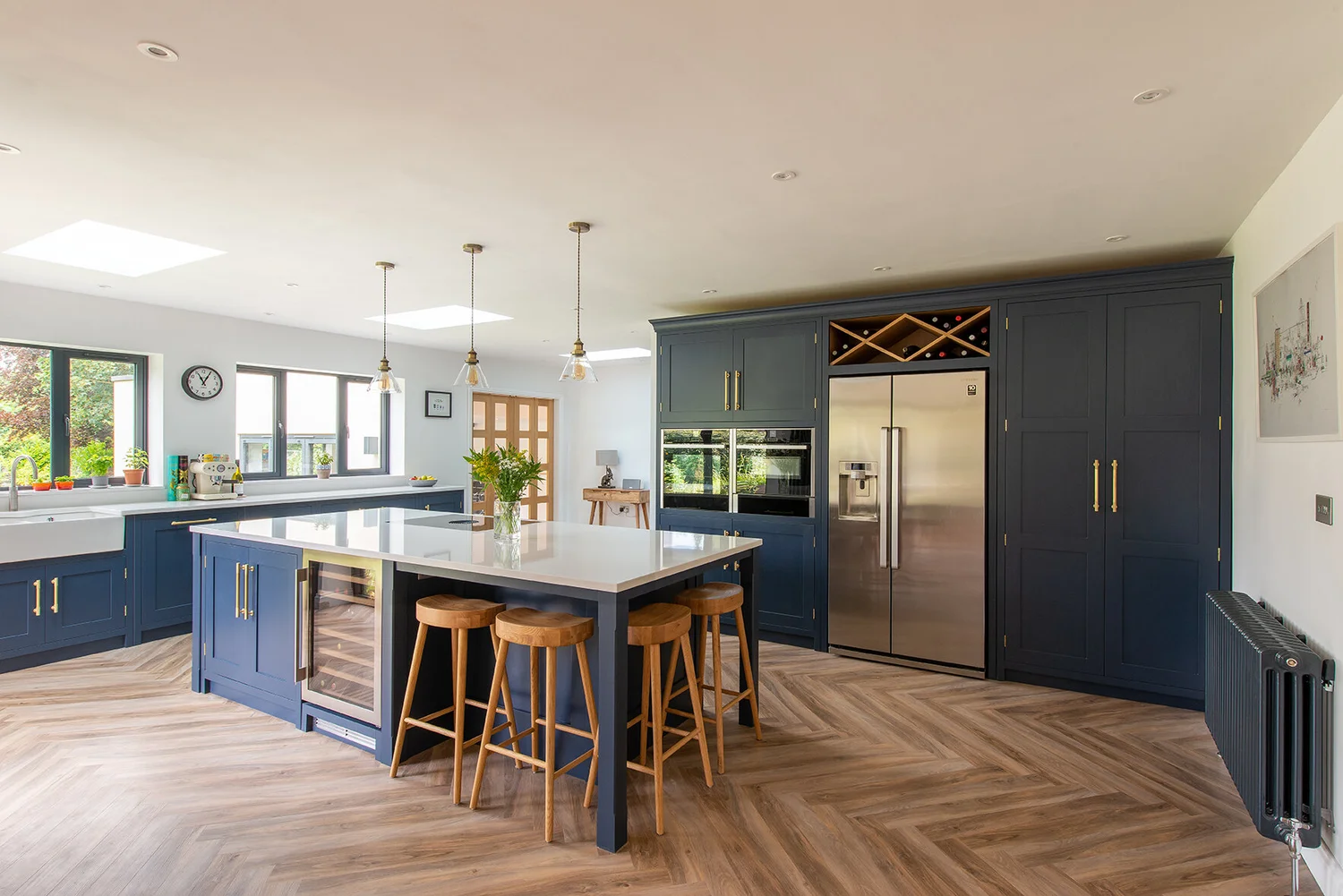 Canterbury Blue Kitchen Herringbone Kitchens