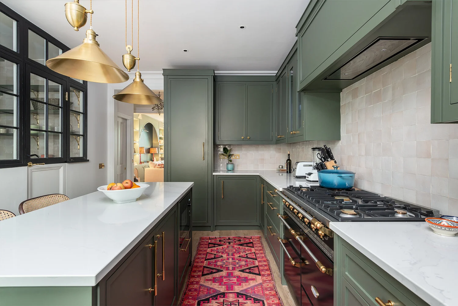 Green Notting Hill Kitchen & Walk-In Pantry — Herringbone House