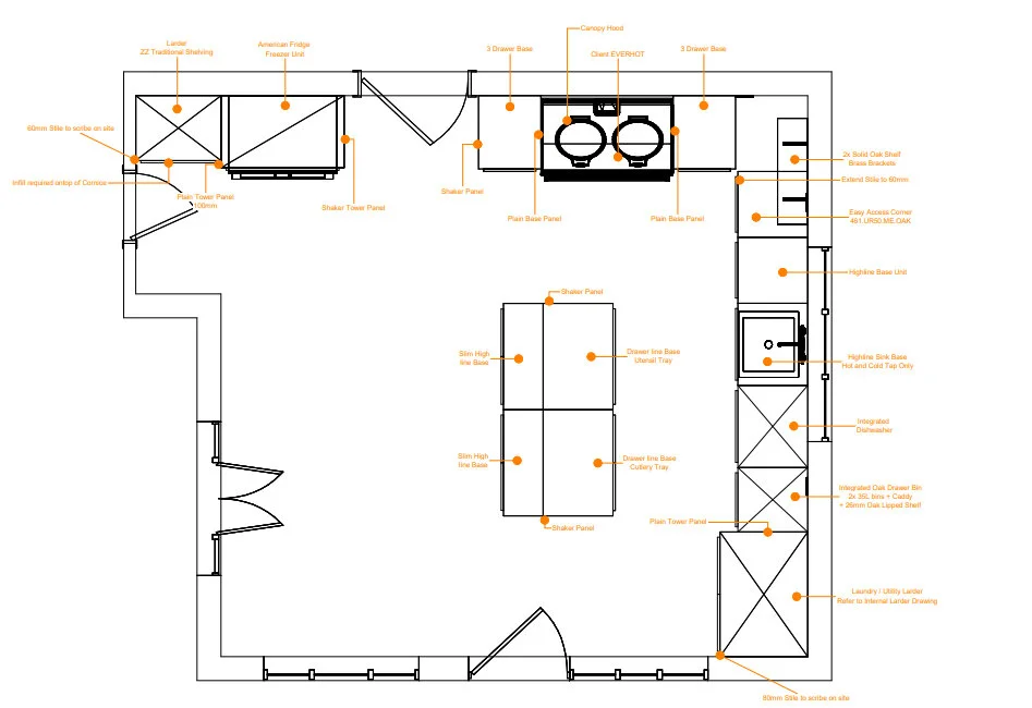 Pwd Kitchen Layout Wadhurst Kitchen — Herringbone House
