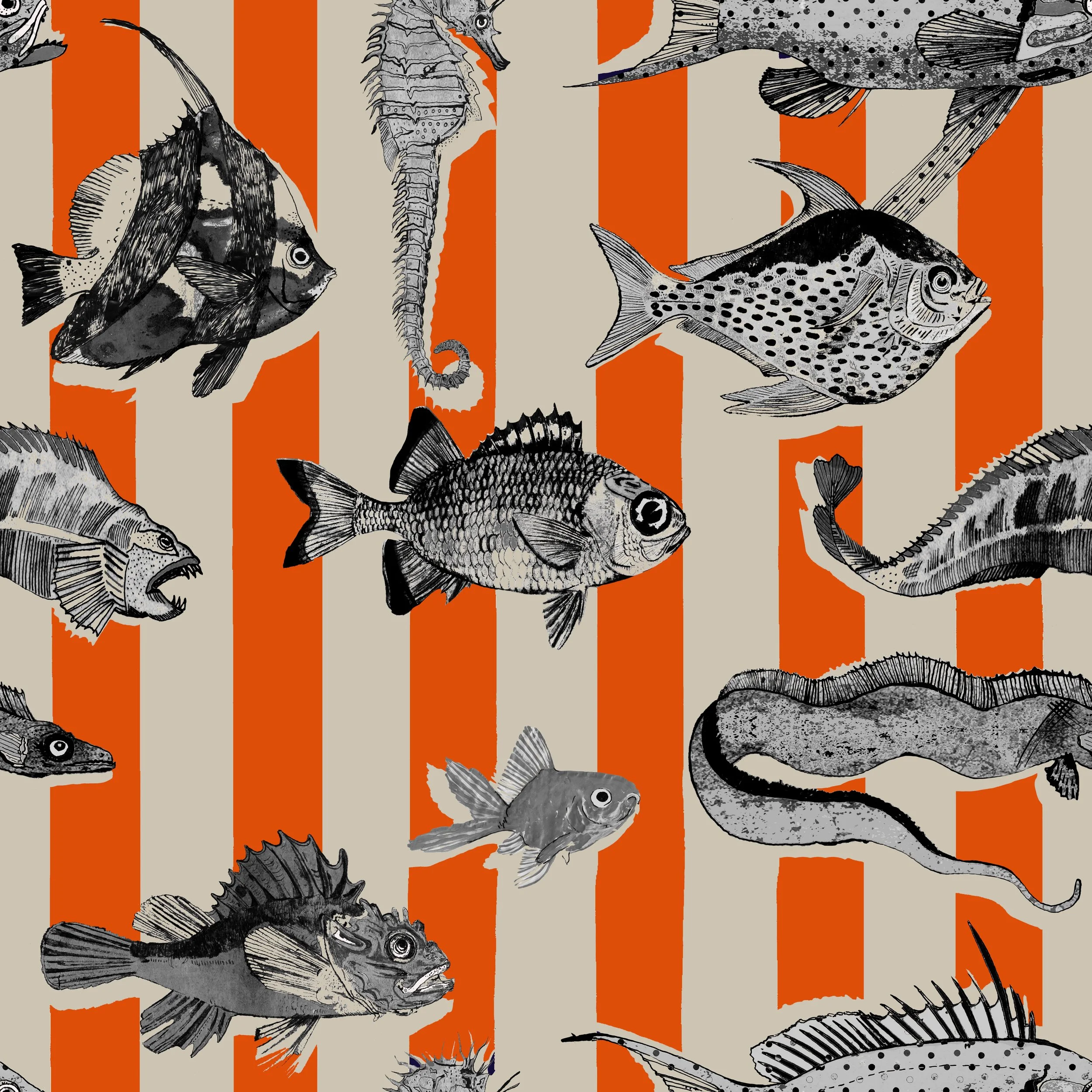 STRIPE FISH_ORANGE_UW-GRMP-12_52X52CM.jpg