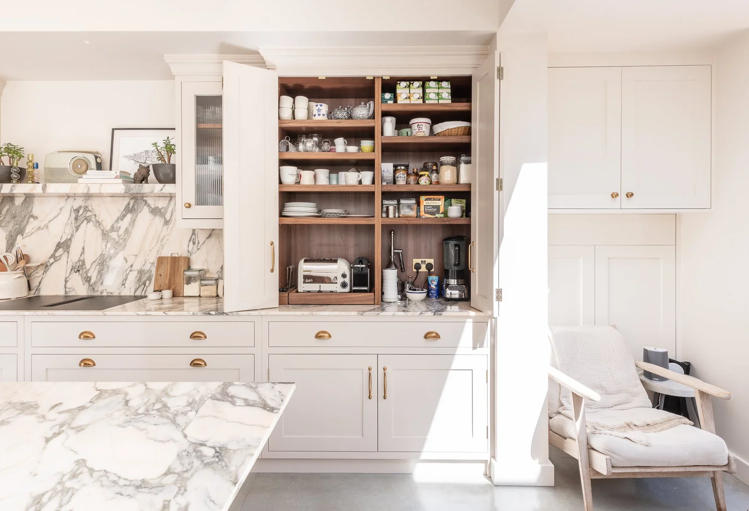 The Fulham Walnut Island Kitchen — Herringbone House