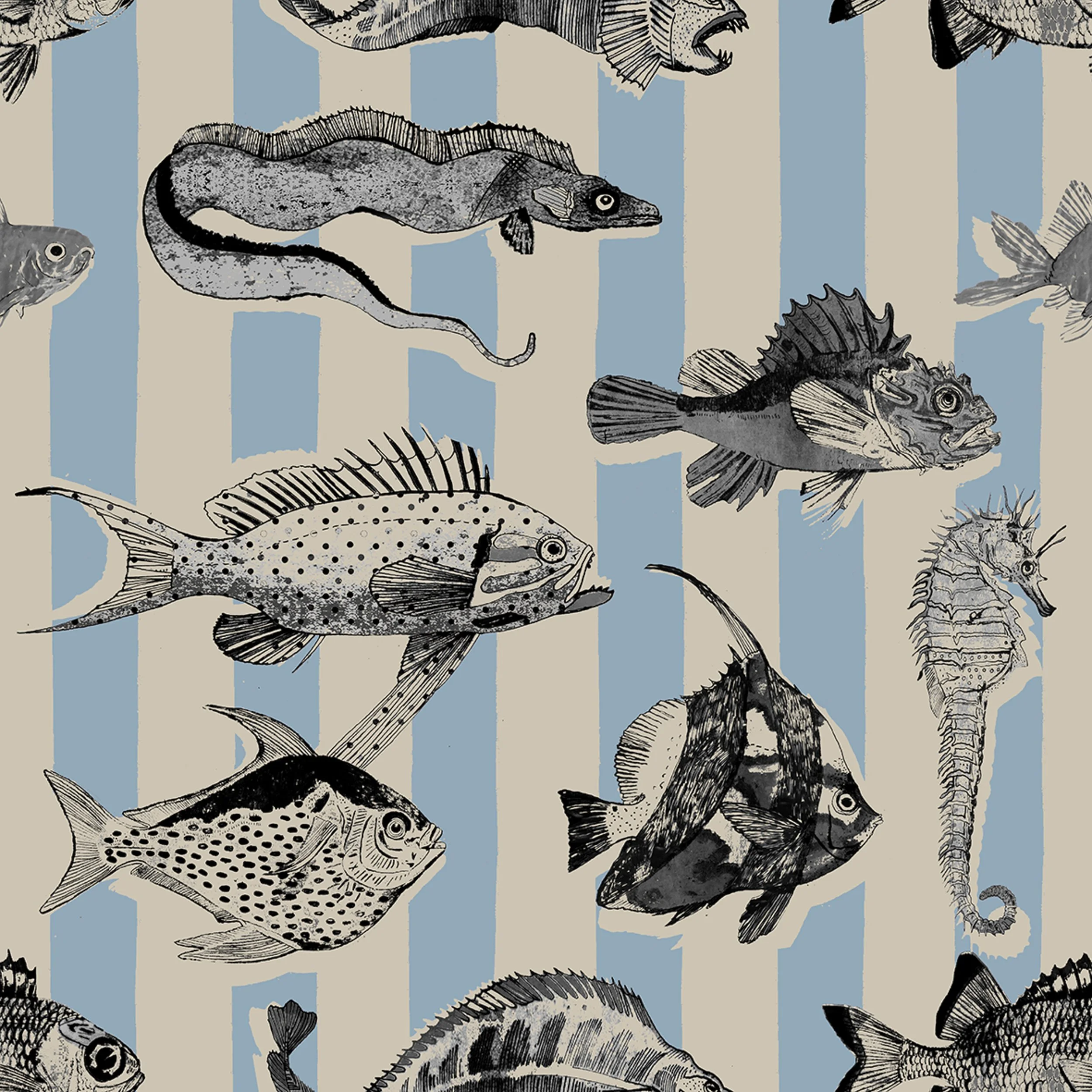 Grumpy Fish Fabric