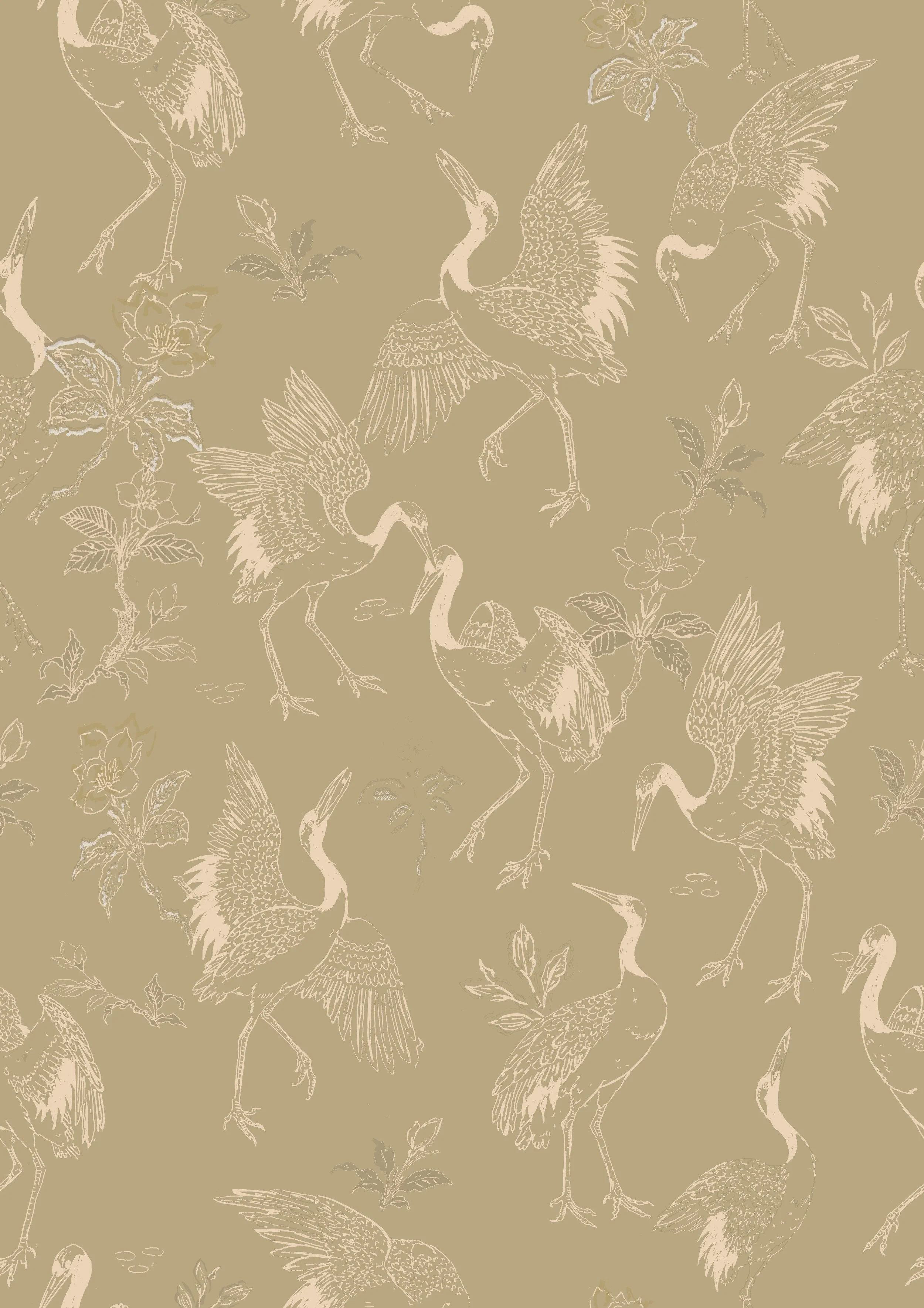 Dancing Cranes Wallpaper
