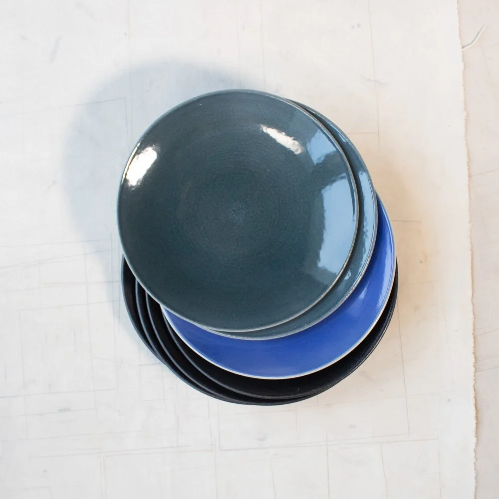 Set of 7 Semi plates - diameter 26 cm