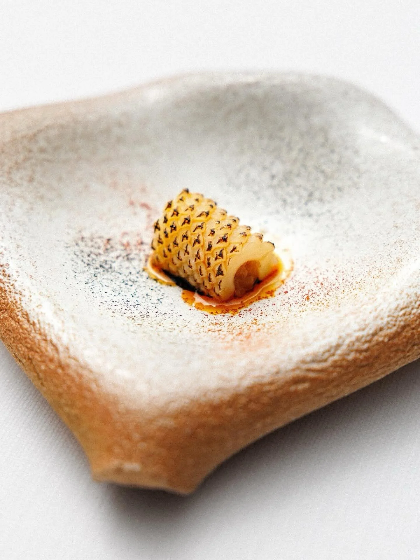 The TUKK plate at @seafood_gastro in Stockholm.
__
@seafood_gastro Scandinavian squid doesn&rsquo;t get the spotlight it deserves &mdash; firm meat, tender when handle correctly with naturally sweetness. Few seconds on the grill brings just enough sm