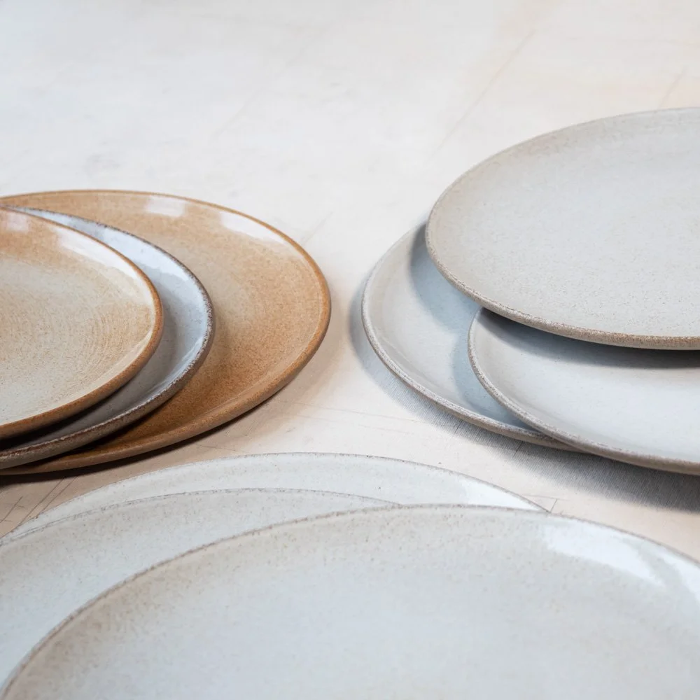 Set of 9 Soft Curve plates - diameter 25 cm