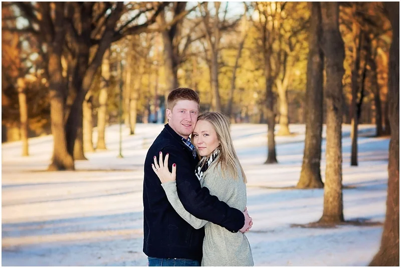 island park outdoor engagement photos fargo