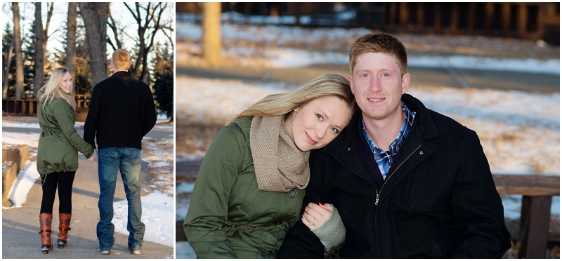 winter engagement photos fargo