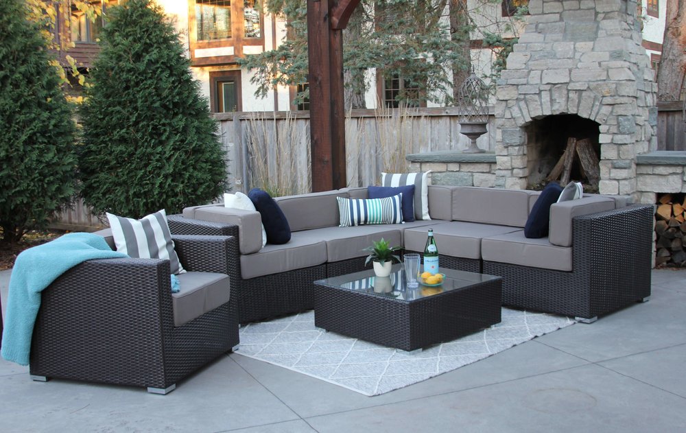 Meldecco Patio Furniture, Outdoor Patio Furniture Sectional
