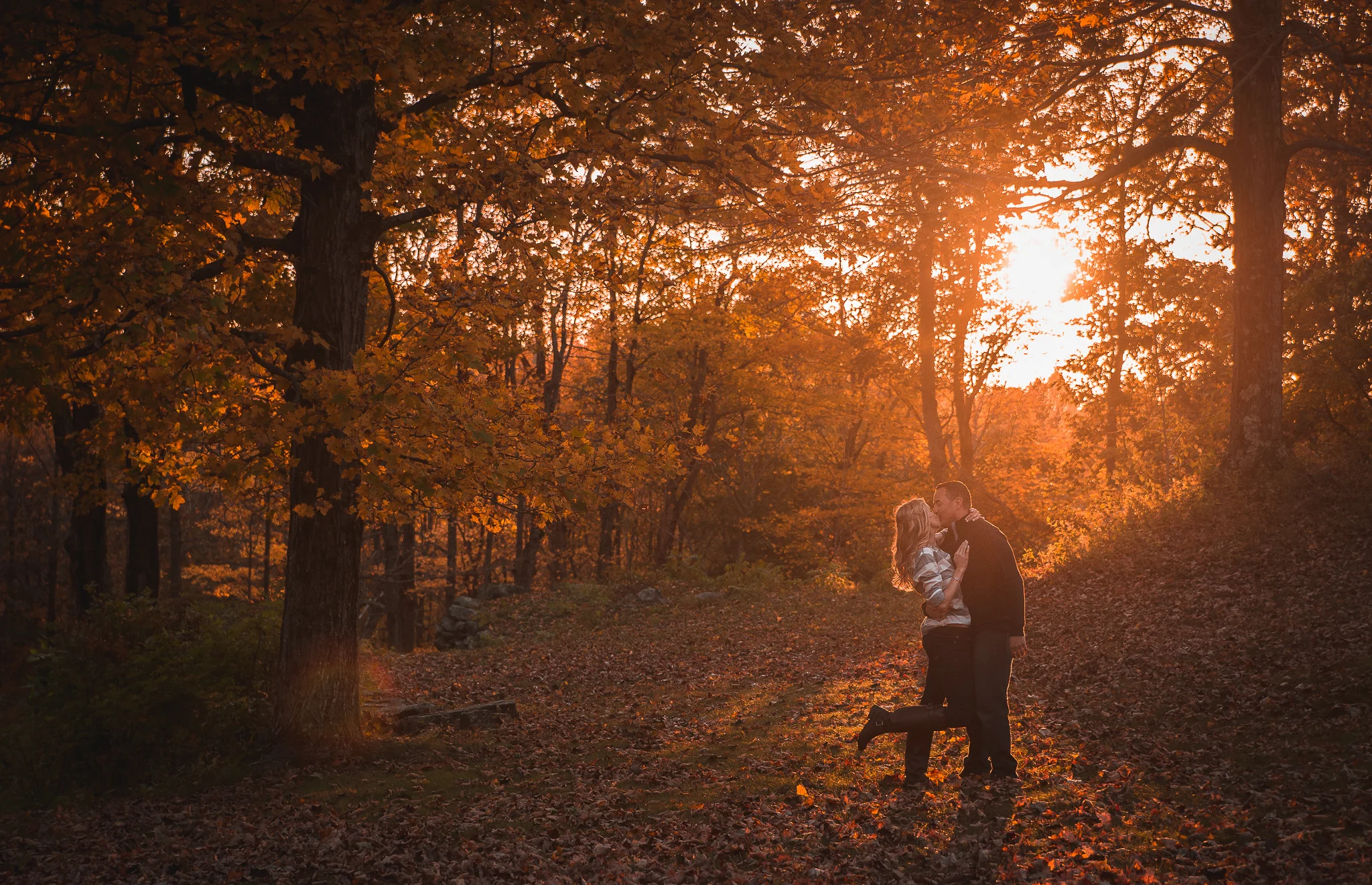 A Golden Autumn Engagement Session | Elise Meader Photography | Central MA Photographer