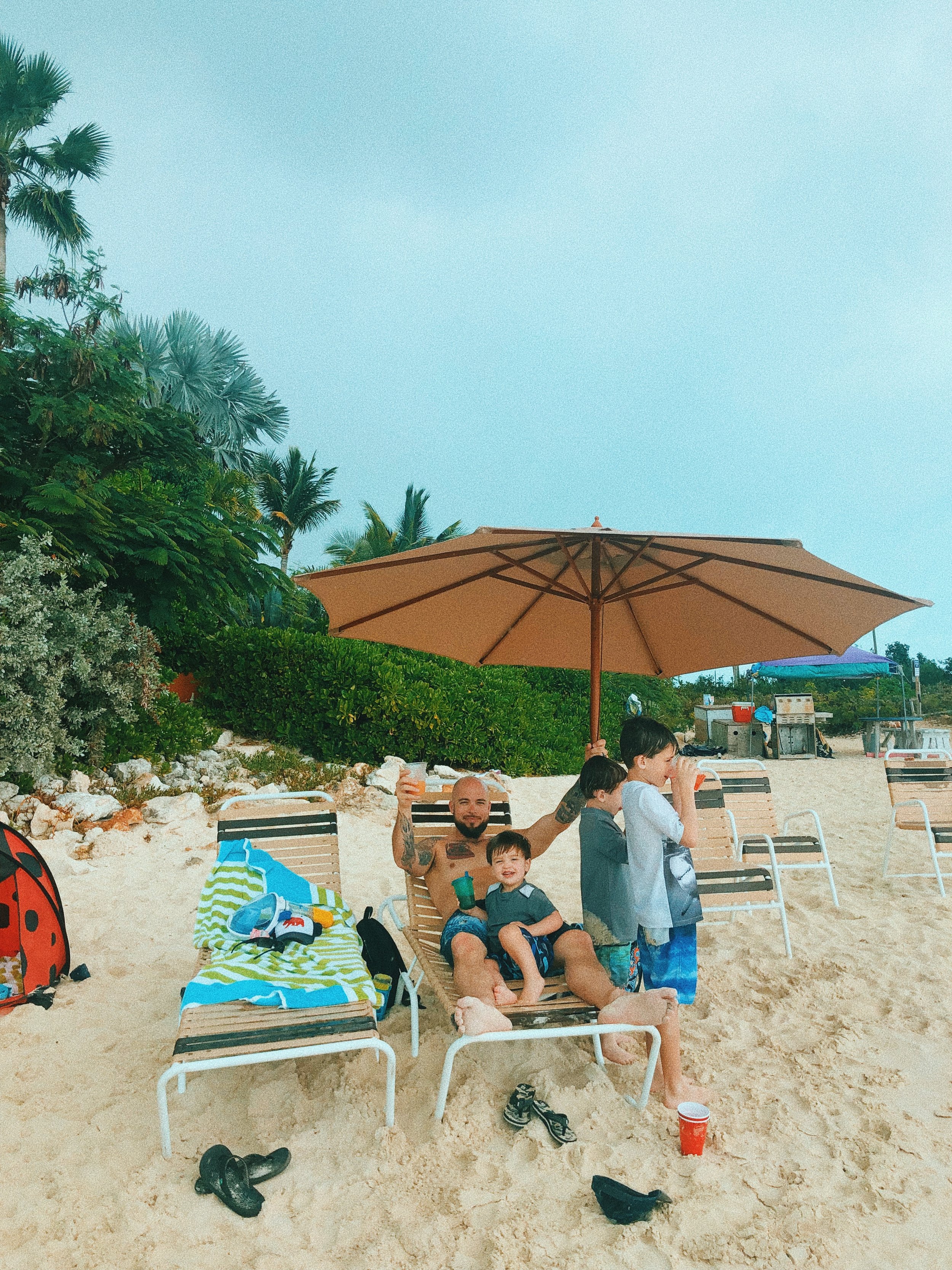 beach chairs at sapodilla bay