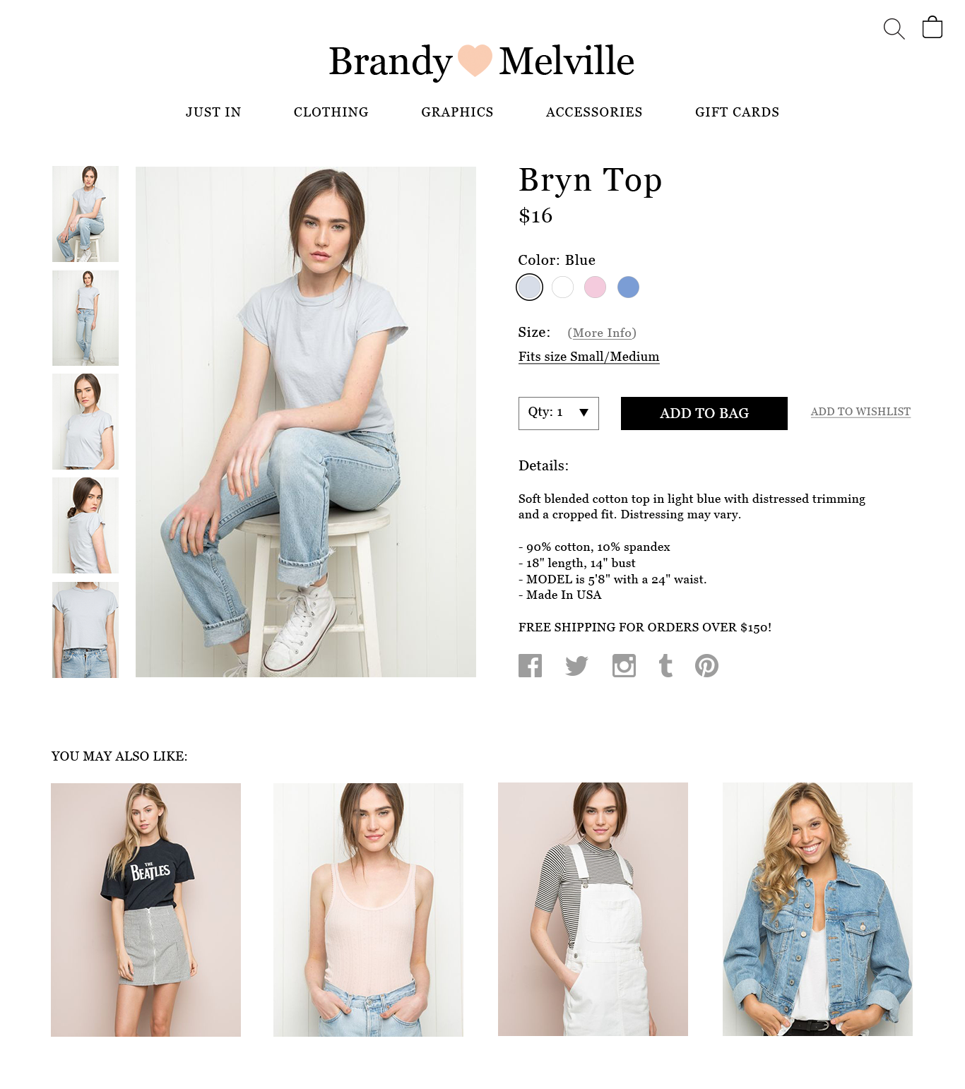 While shopping on their site, I found it difficult to locate the different color choices for products on their product description pages (PDP). The site currently uses "tabs" to switch between different pieces of information on their PDPs, which is a bit unusual for retail sites (and looks outdated). So instead, I laid everything out on the same page and added color swatches. 