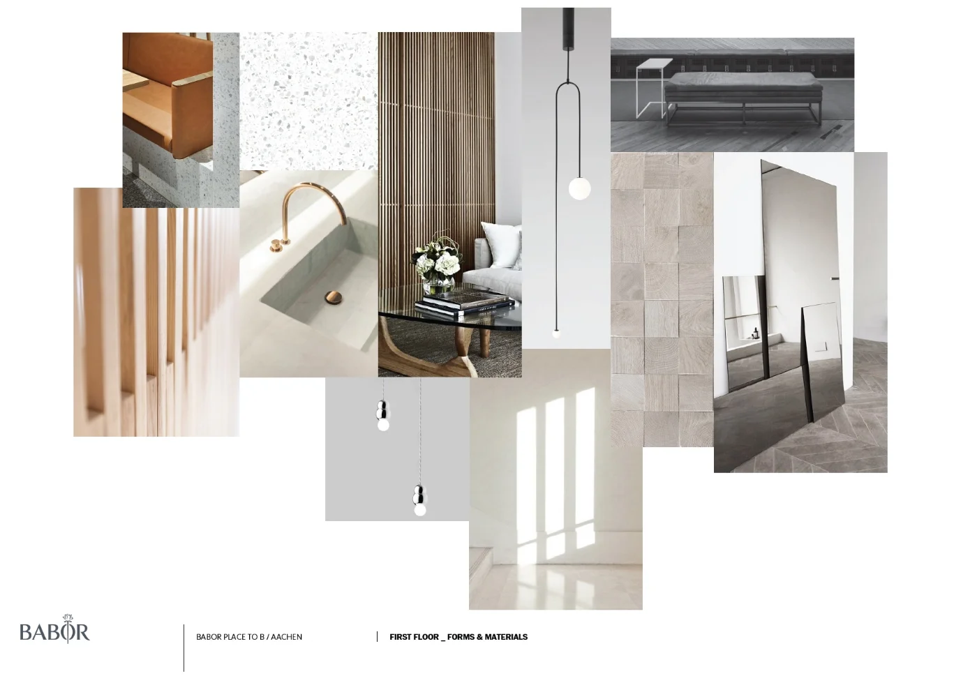 for the first floor treatment vabins / design intentions / materials & forms