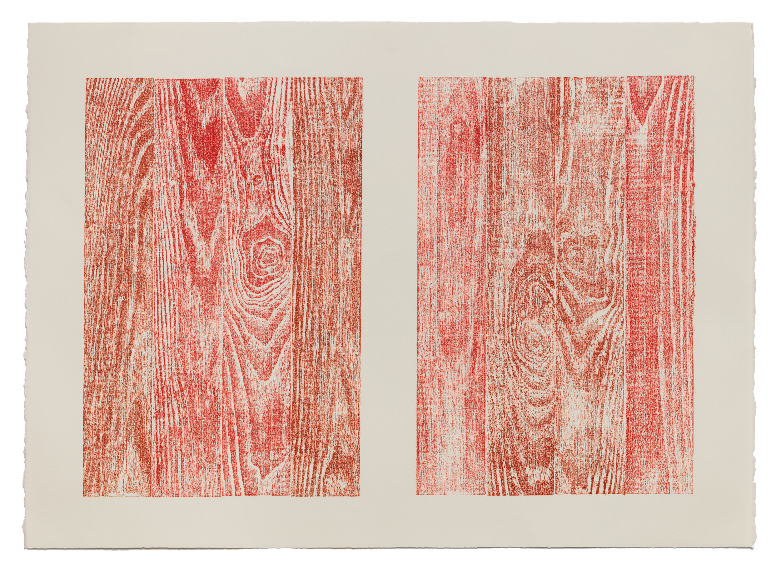 Woodcut Print - reds