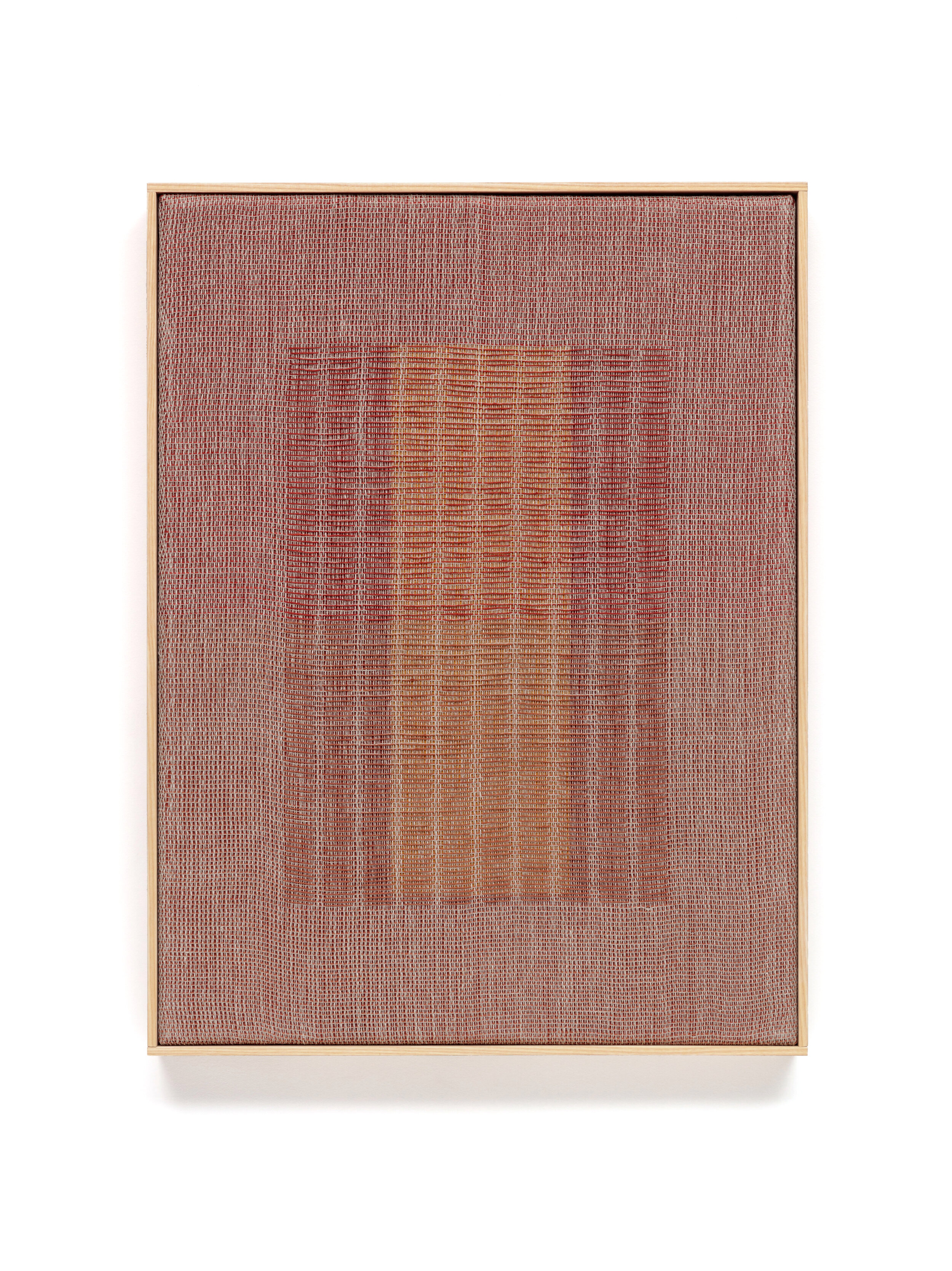 Madder Red Dash / 18” x 24” /2020 / linen, natural dyes, acrylic