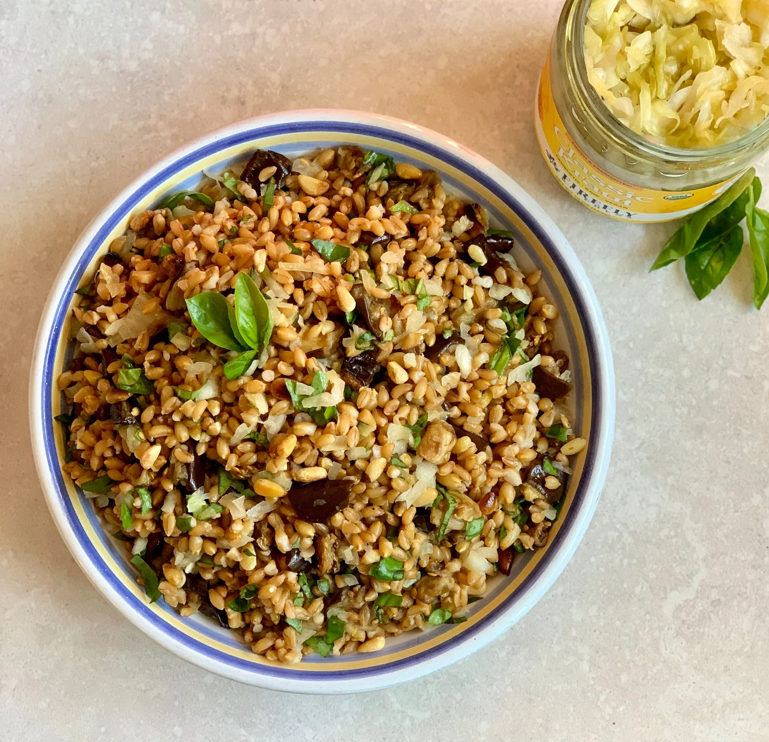 Firefly Roasted Eggplant and Farro