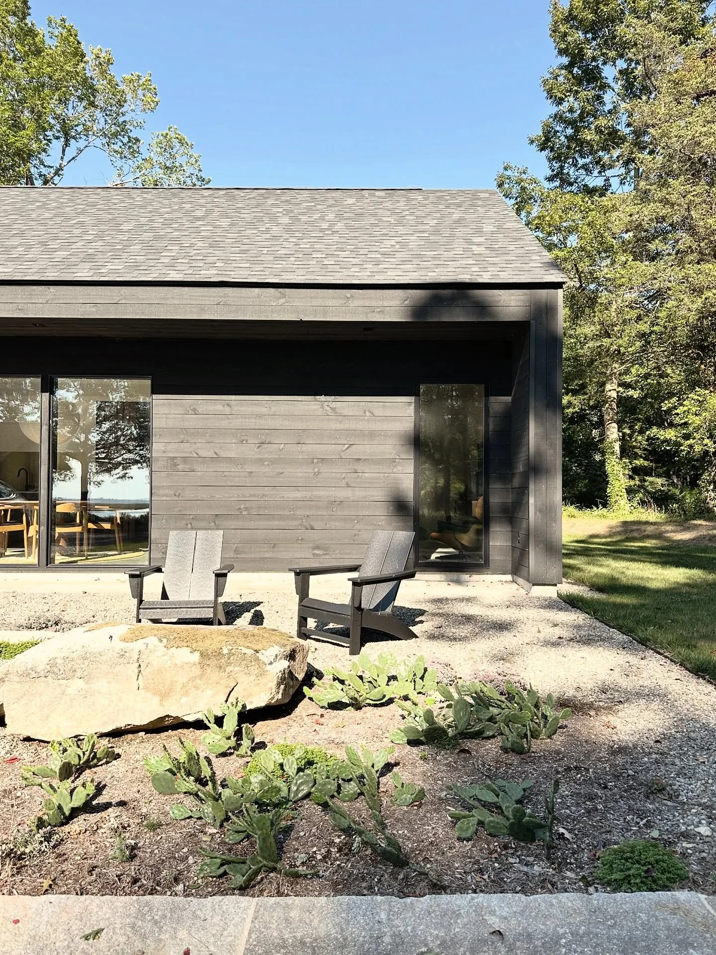 Our client at the #blackhall project transplanted some native cactus to landscape the guest space. It turns out it grows in very arid rocky areas of Connecticut. How cool is that? 

- built by @blockdesignbuild 
- designed by @blockdesignbuild 
- int