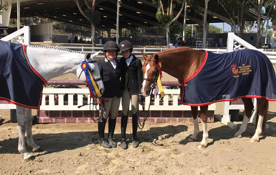 Champion Large Pony Hunter: Augusta Iwasaki & Small Soldier Reserve Champion Large Pony Hunter: Gabrielle Sokolow & Kingston