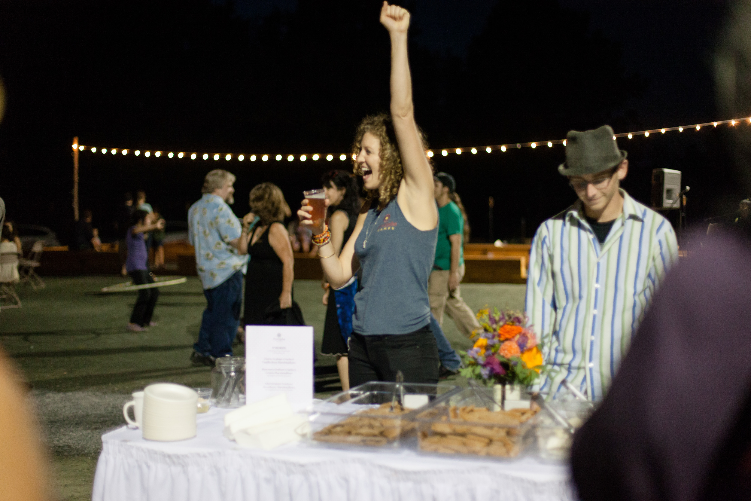 Obviously, I'm pretty pumped about pumping out thousands of s'mores for our opening party in 2014, where we welcomed nearly 500 people - guests and community members alike! However, this was one of the early batches and they were terribly melty and drippy when roasted. Photo by Allison Usavage