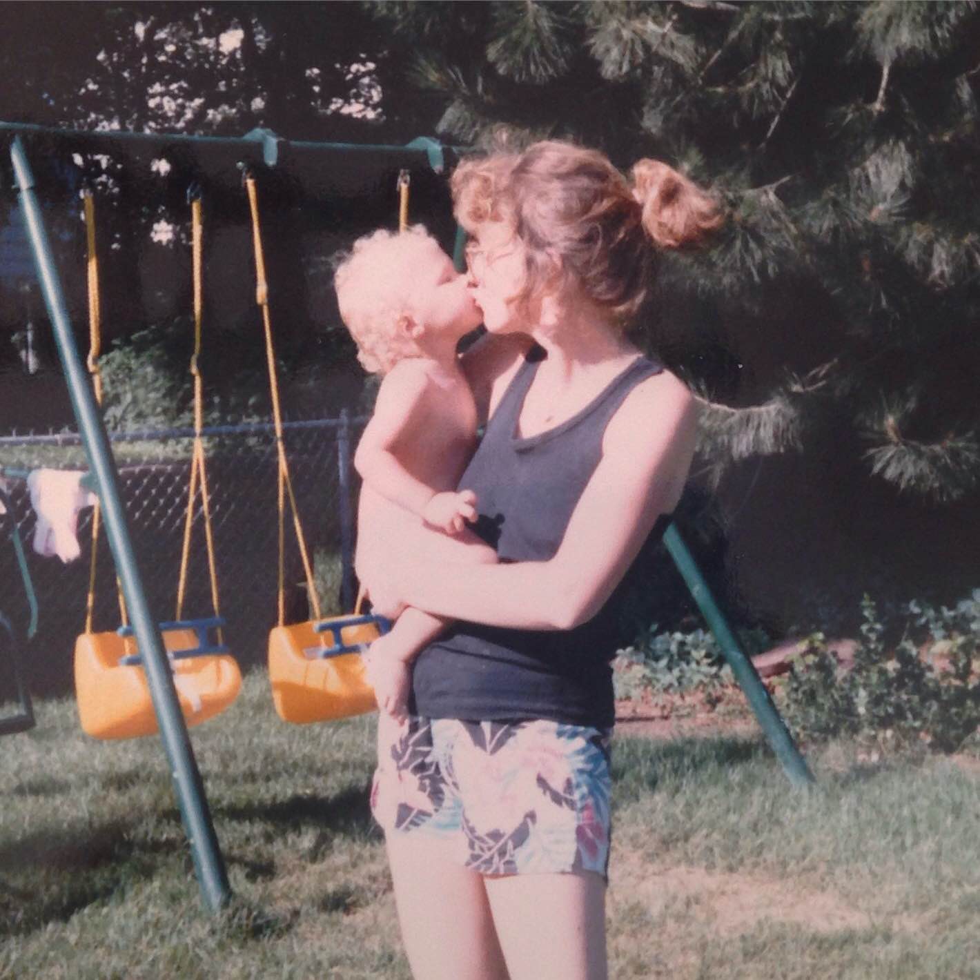 Me and my mamma, circa 1986.