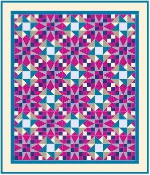 Modern Conservatory Quilt mock-up by Callie Works-Leary