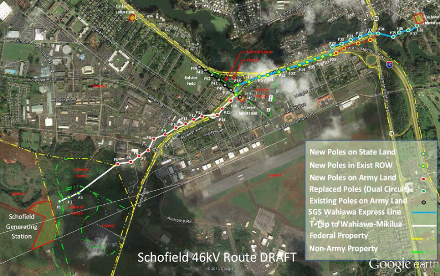 Conceptual Alignment of the Proposed 46 kV Transmission Facilities