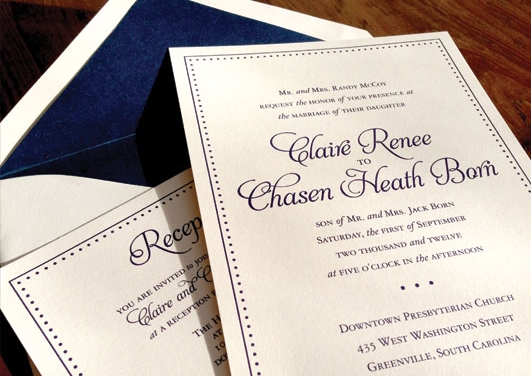 Wedding Invitation // Claire and Chasen