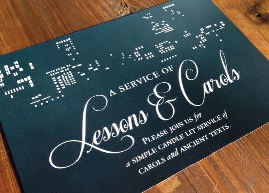 Downtown Presbyterian Church // Lessons & Carols Postcard Invite