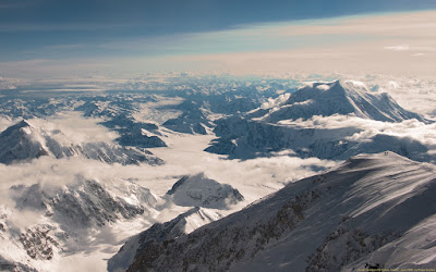The view from 14,200 feet. Photo courtesy of Alaska Mountain School 