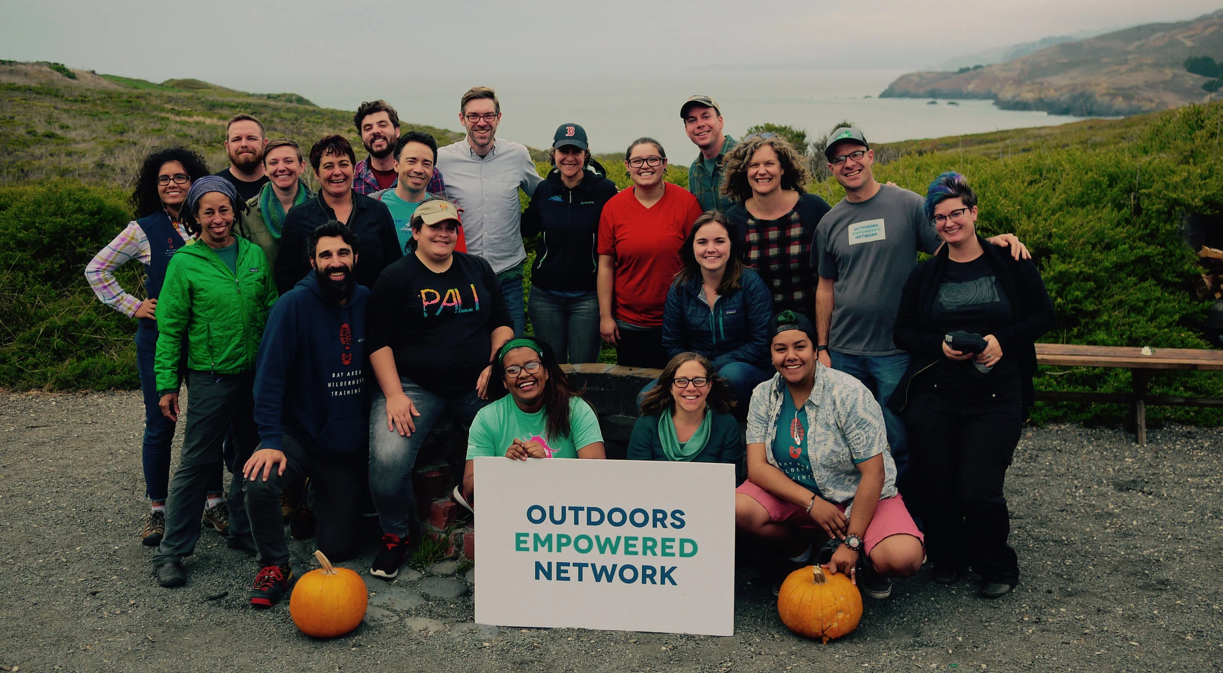 Happy faces make up a growing network of people working to connect youth to the power of the outdoors. Pt. Bonita YMCA, Marin County, CA. 