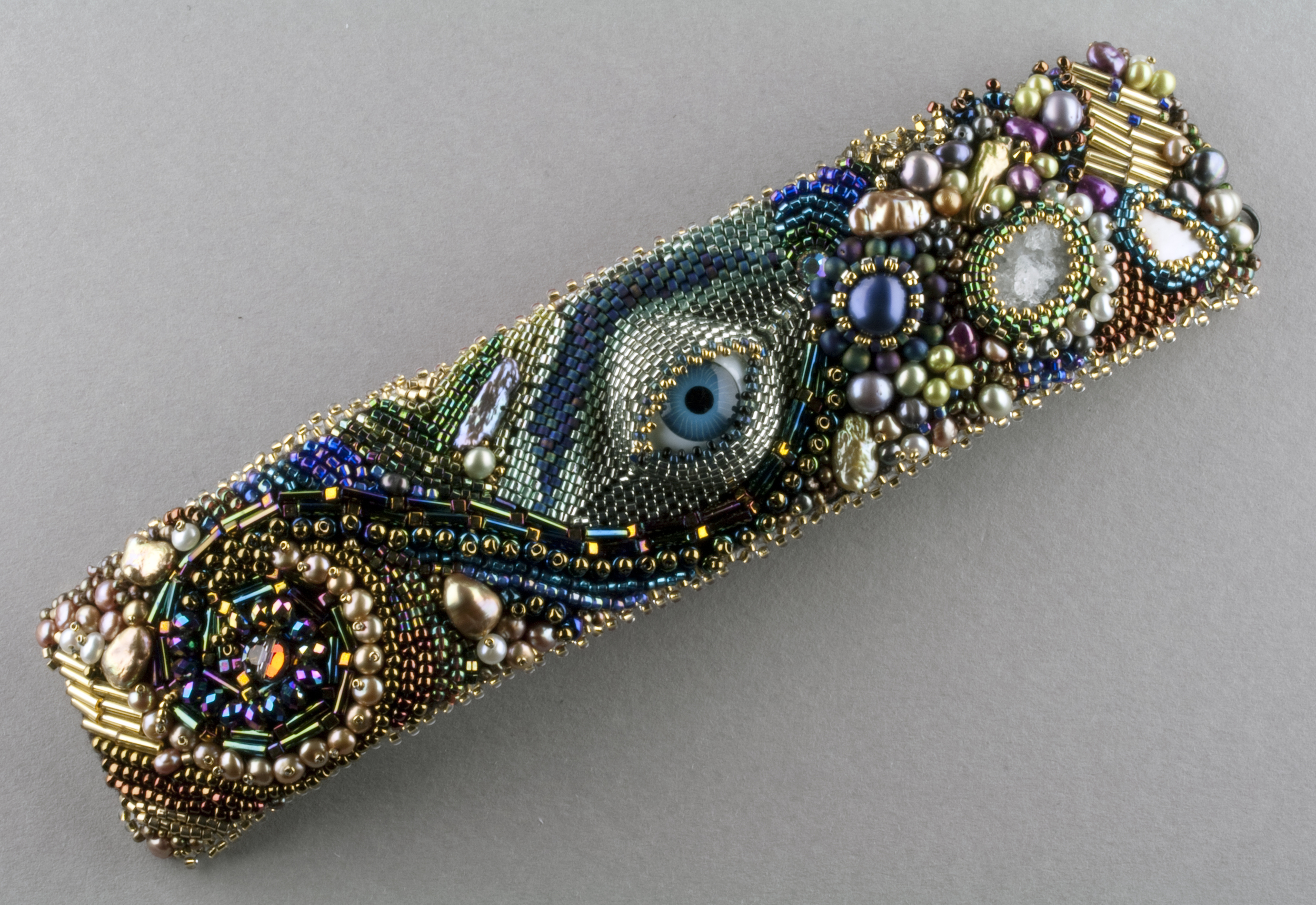 Bead Embroidered bracelet by Kasey Mazzara