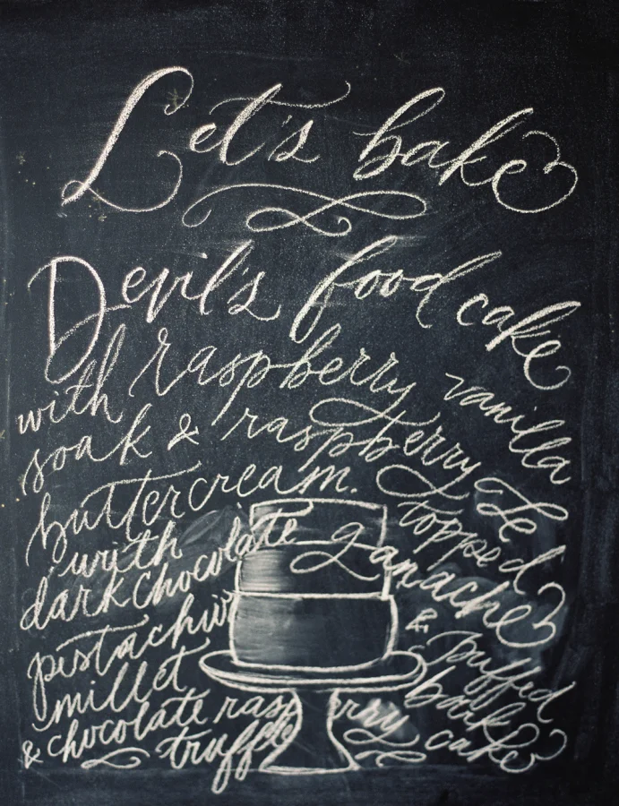 Chalk lettering