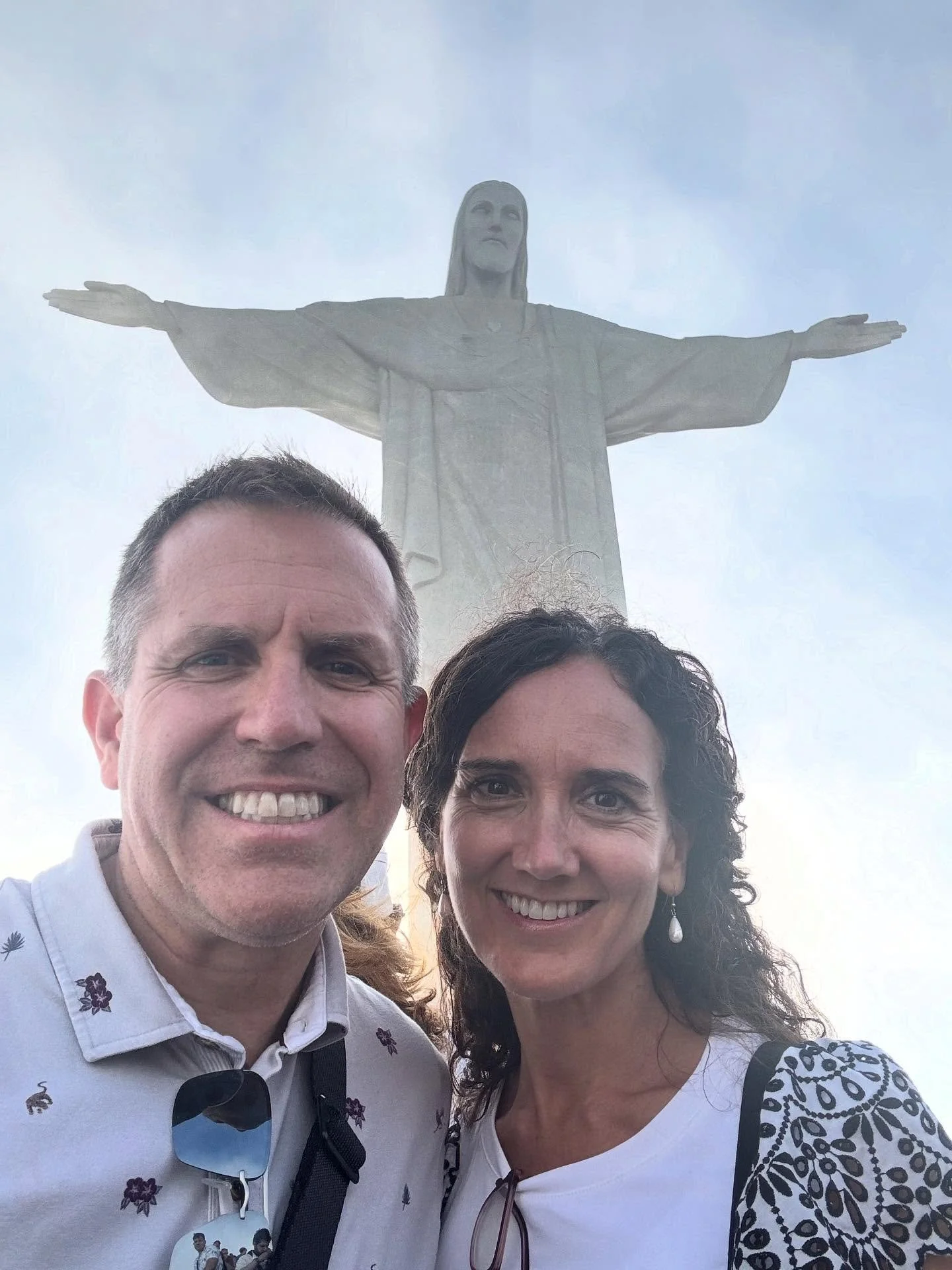 Matt and I fulfilled a #bucketlist dream today when we visited the Christ the Redeemer statue in Rio de Janeiro, Brazil. It really touched to me to see this stunning statue of Jesus Christ soaring amidst the clouds with His arms outstretched, and to 