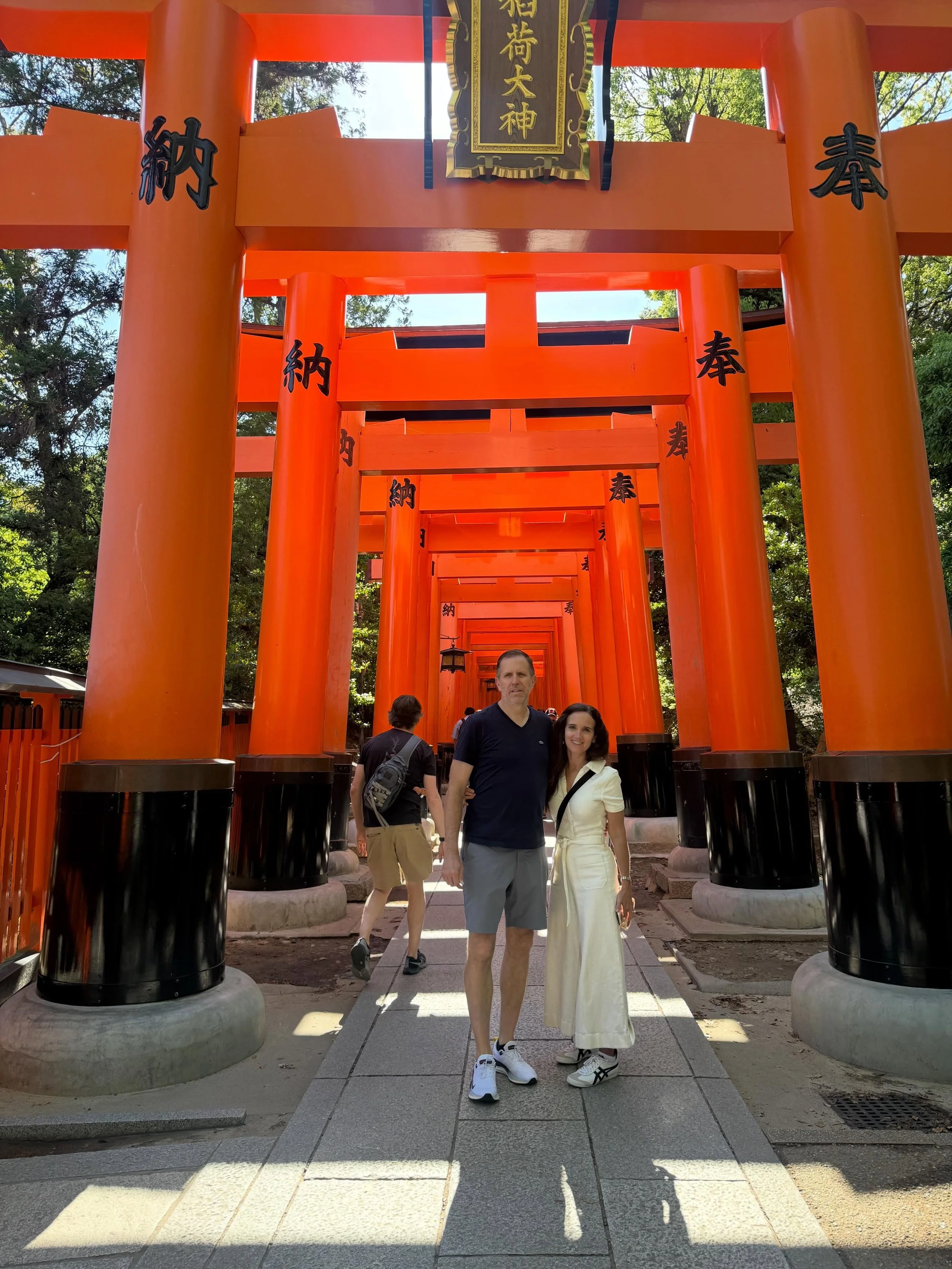 Kyoto is completely fascinating and stunning! We loved exploring the Fushimi Inari Shrine, Kinkakuji (gold temple), Kyoto Imperial Palace, Nijo (Shogun) Castle, Arashiyama Bamboo Forest, and historical Kyoto with our dear friends Kristen and Brandon 