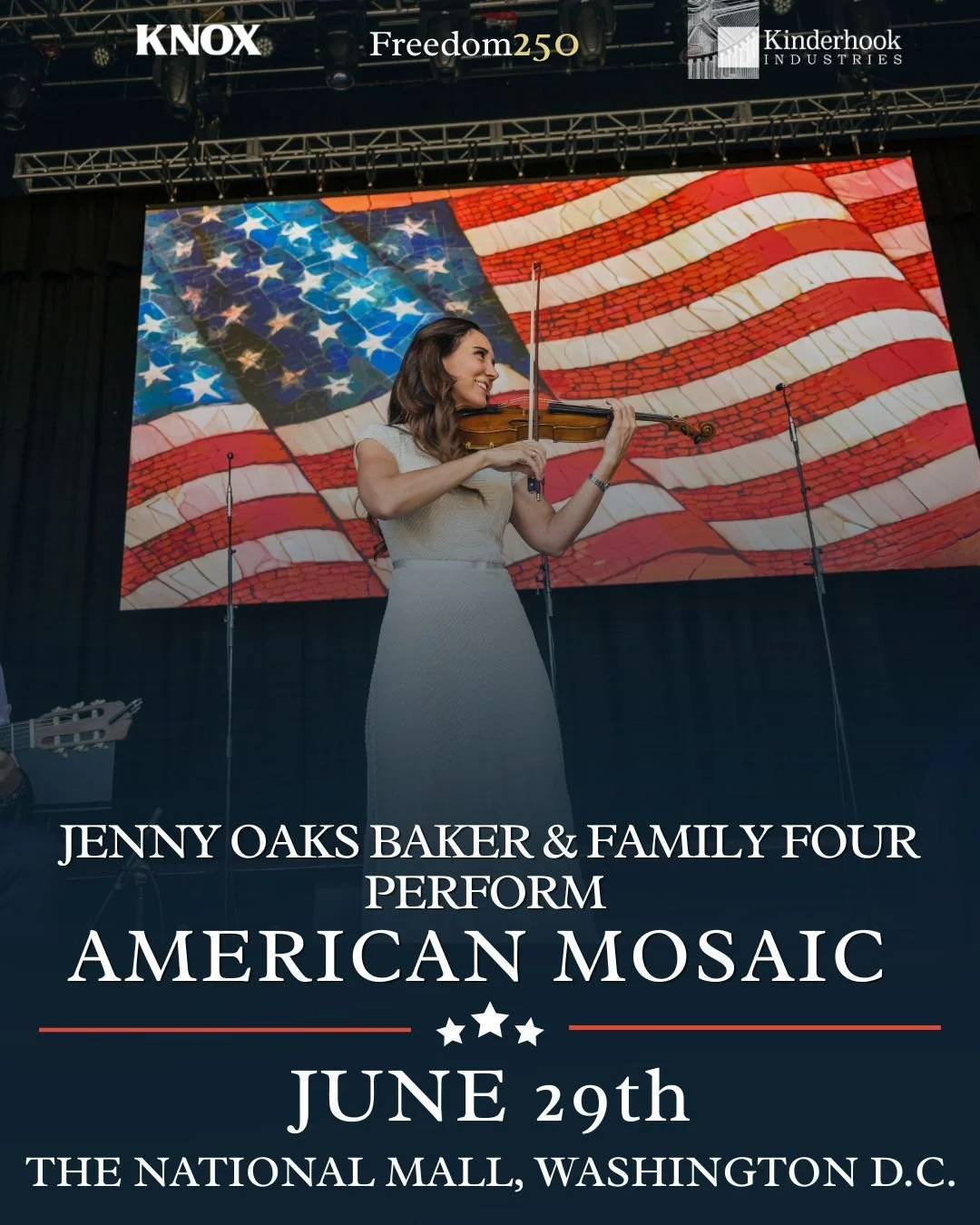 I am thrilled to announce that I, alongside Family Four, spirited dancers and the Heritage Youth Choir at American Heritage School, will be performing American Mosaic at the National Mall in Washington, DC, on June 29th!

Join me for this special cel
