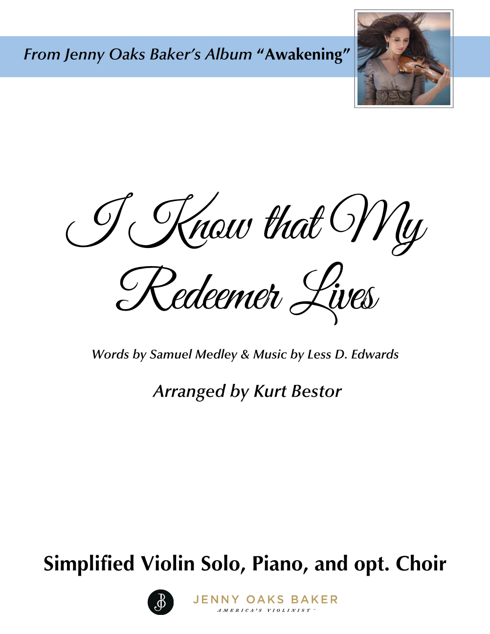 "I Know That My Redeemer Lives" for Simplified Violin