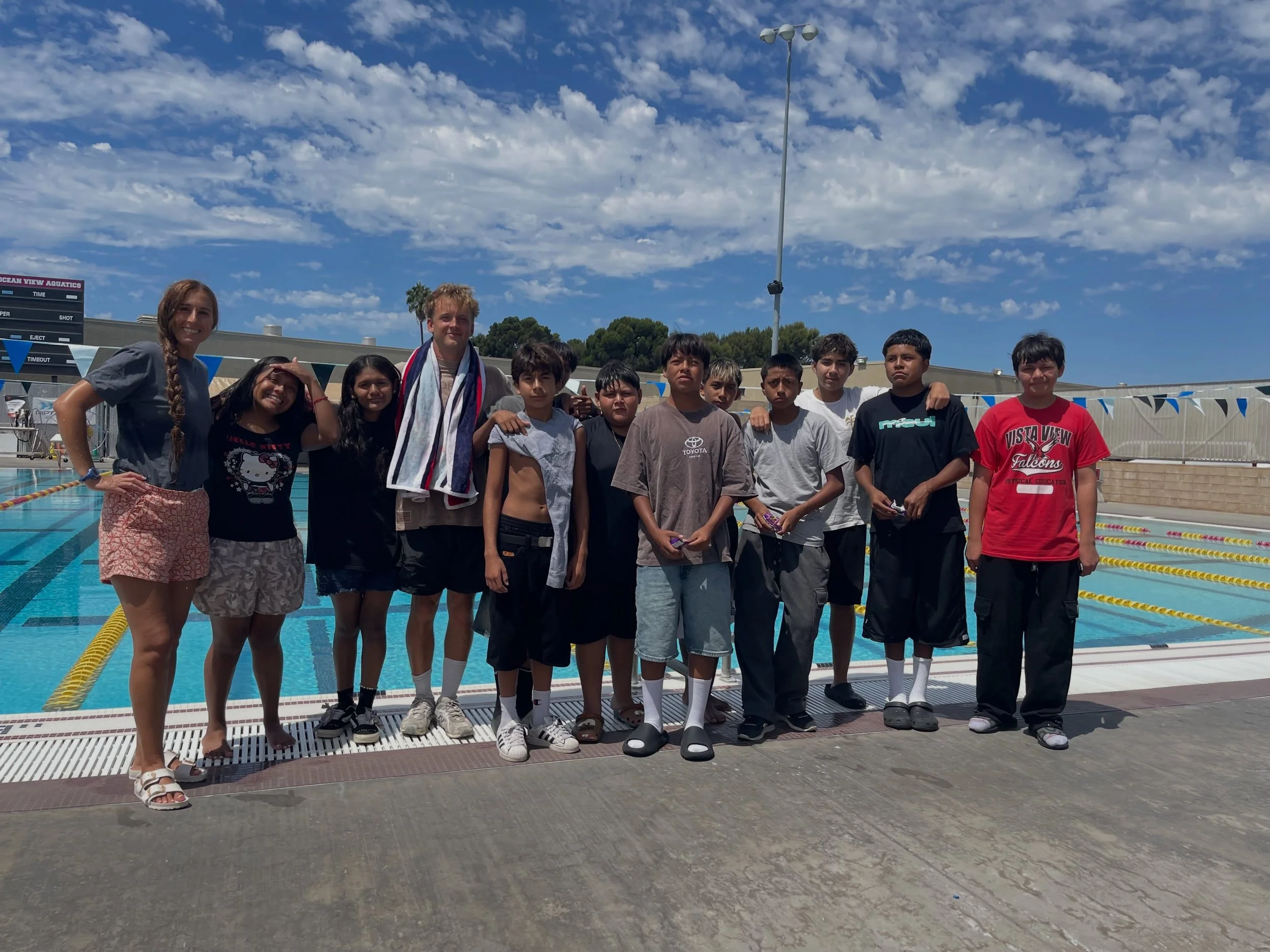 Every Monday throughout the summer we host swimming lessons at Ocean View&rsquo;s pool. We just wrapped up our final swimming lesson, and this year we had two new students who learned how to swim! Thanks to @ovseahawks for allowing us to come out 🤙