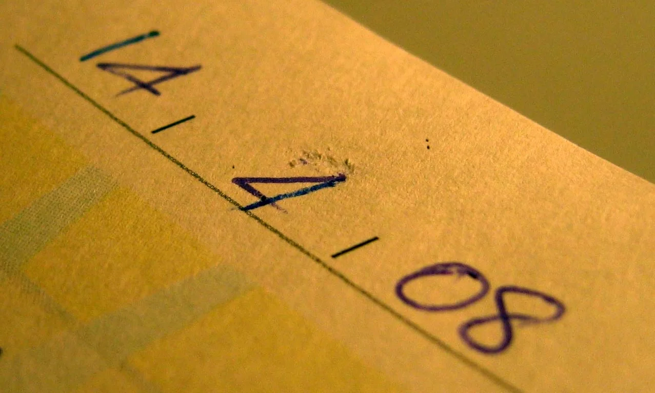 physical alteration to handwriting