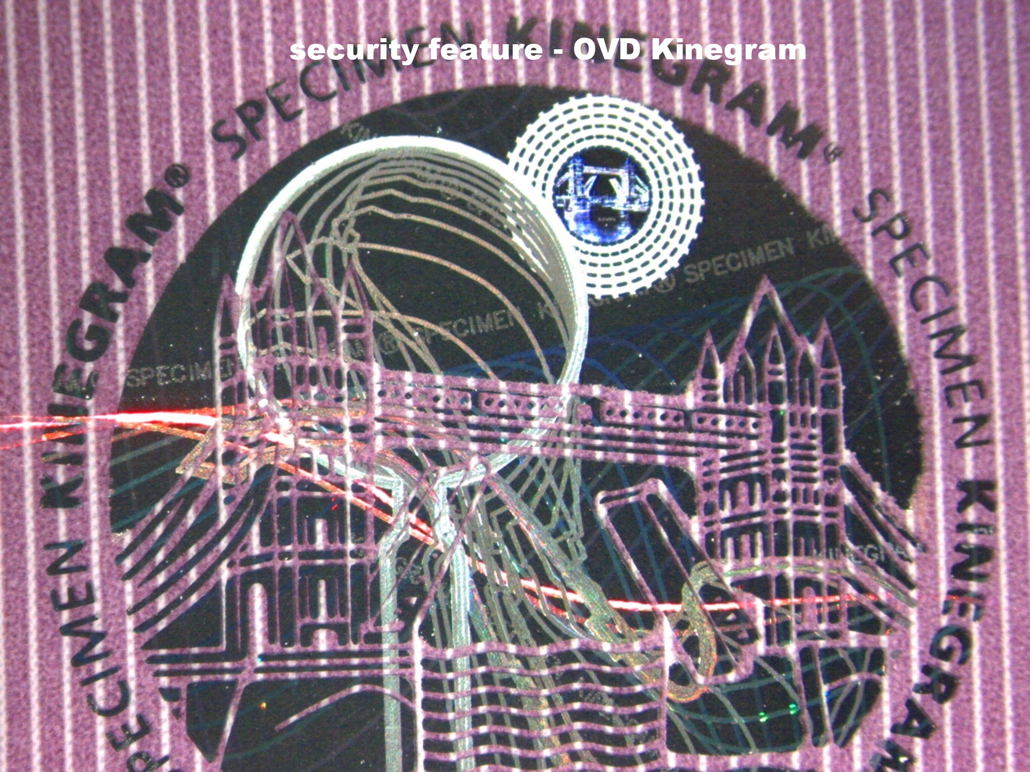 security feature - OVD Kinegram 