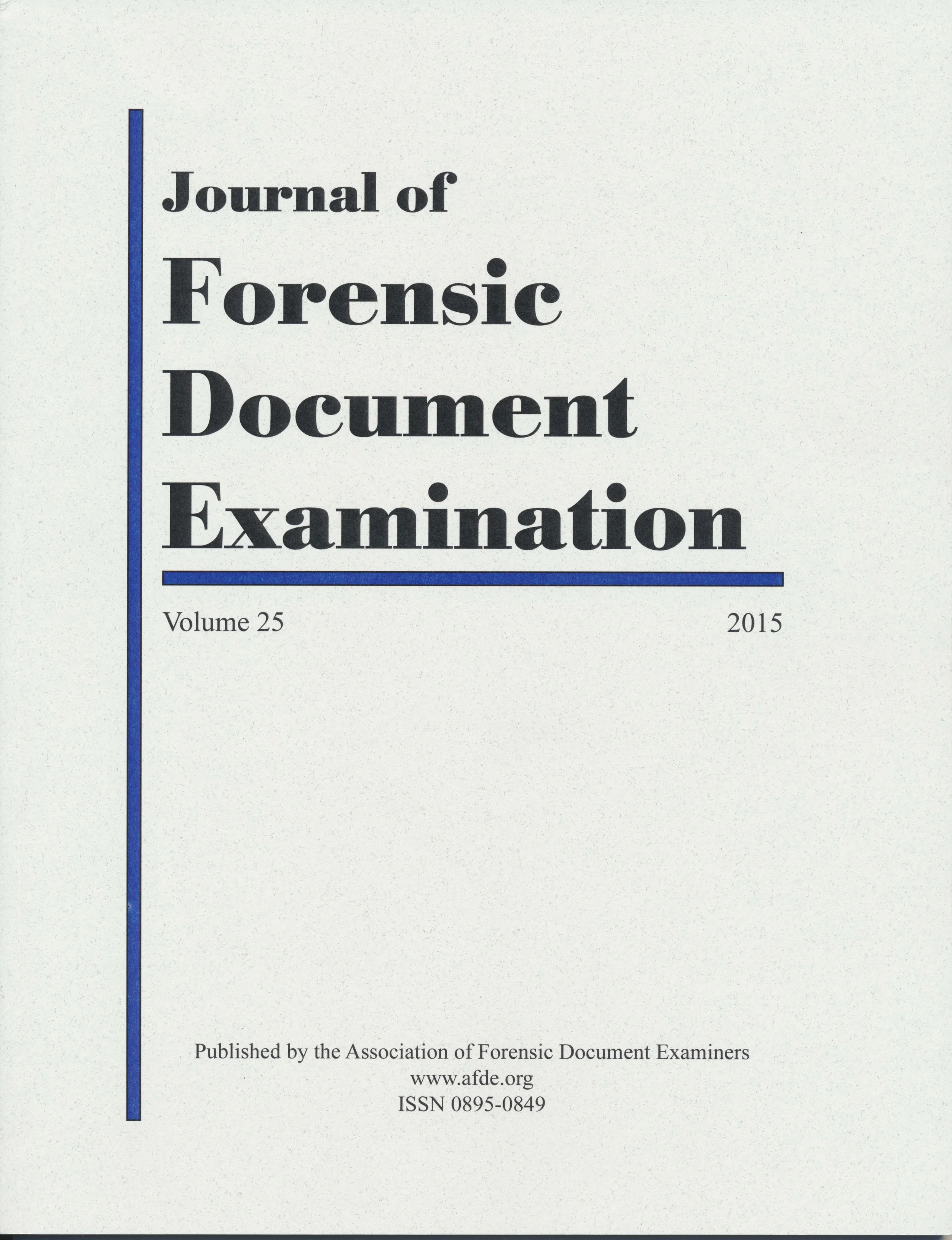 Journal of Forensic Document Examination