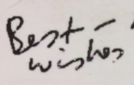 Greeting Card Handwriting