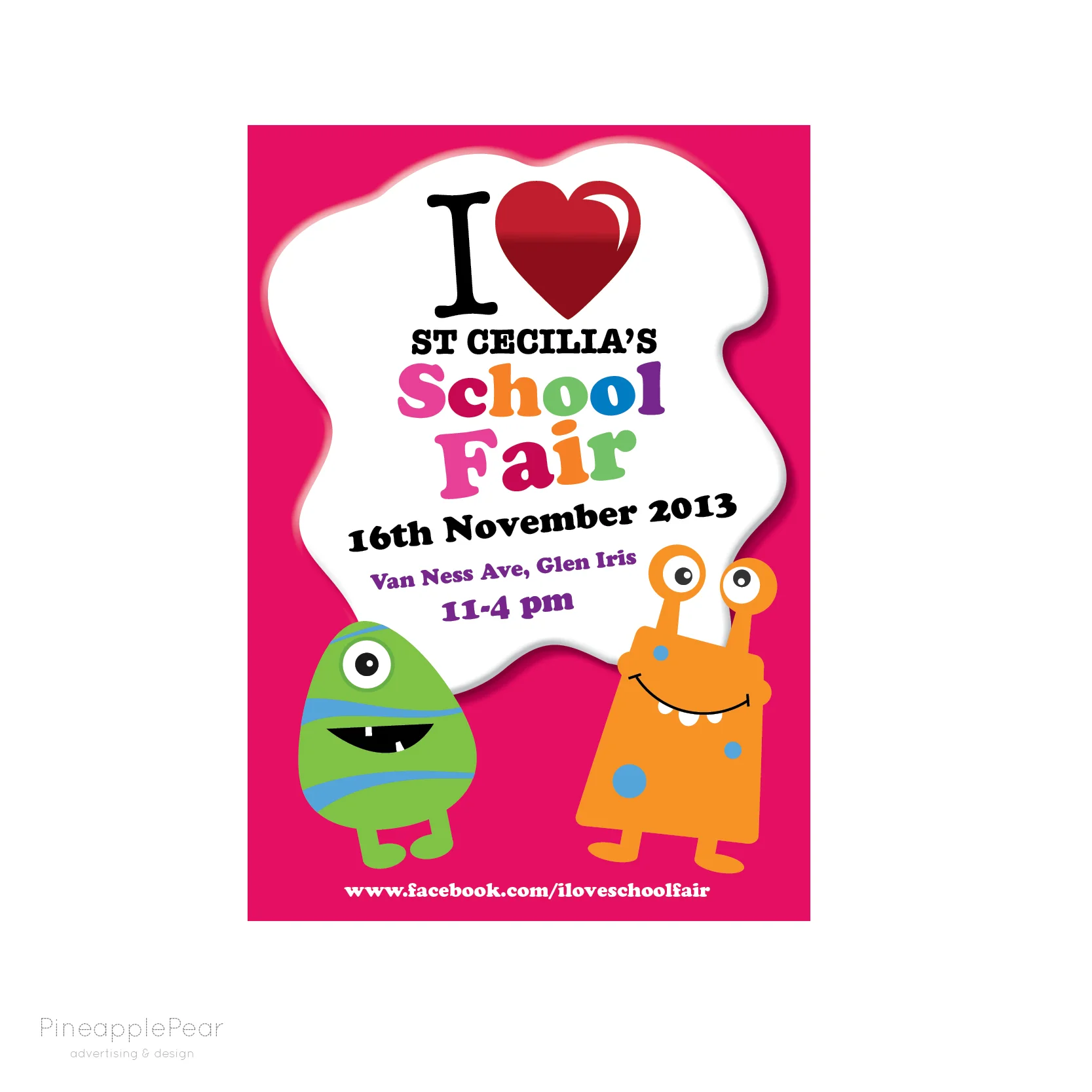 school fair poster design | st cecilia's