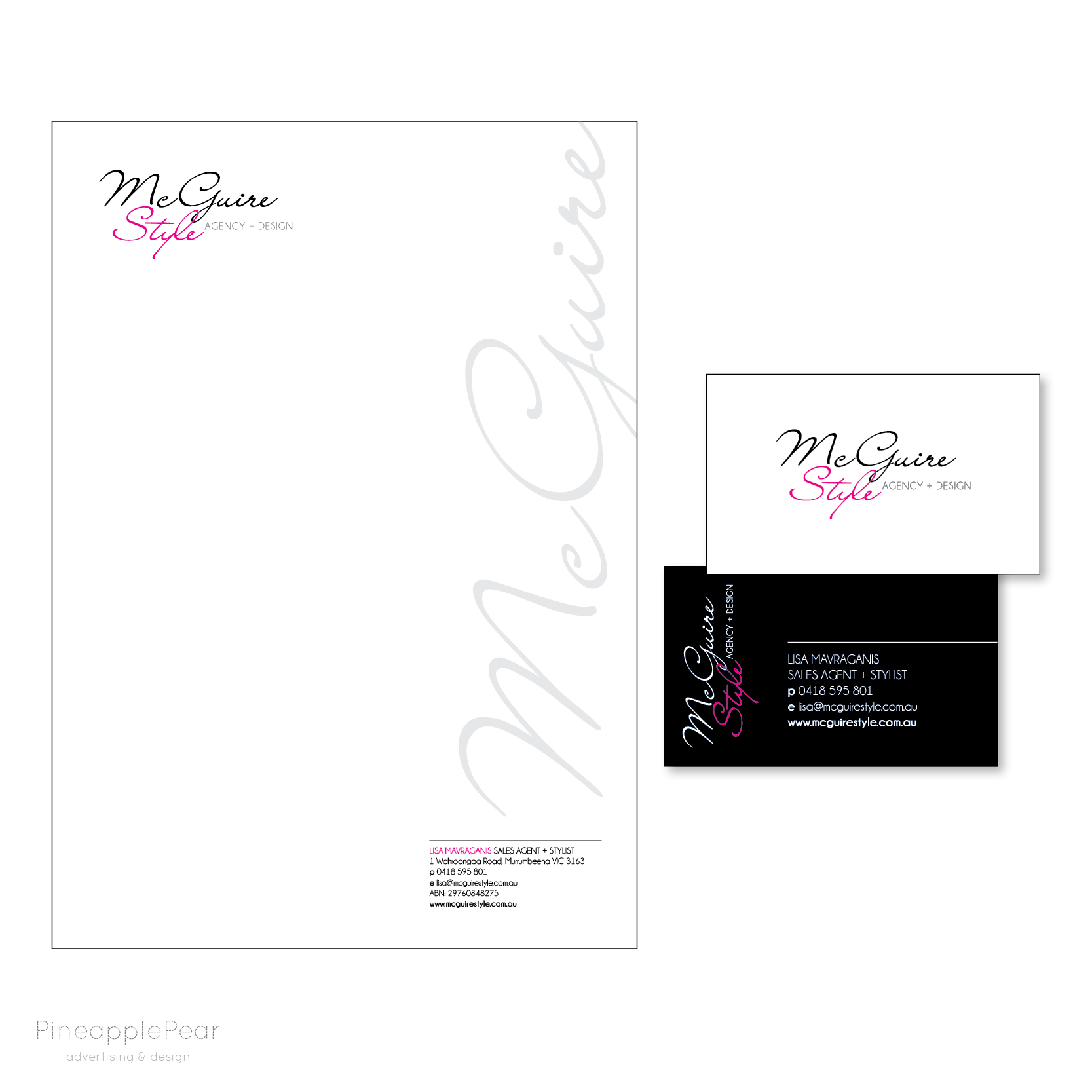 Letterhead and Business Card Design