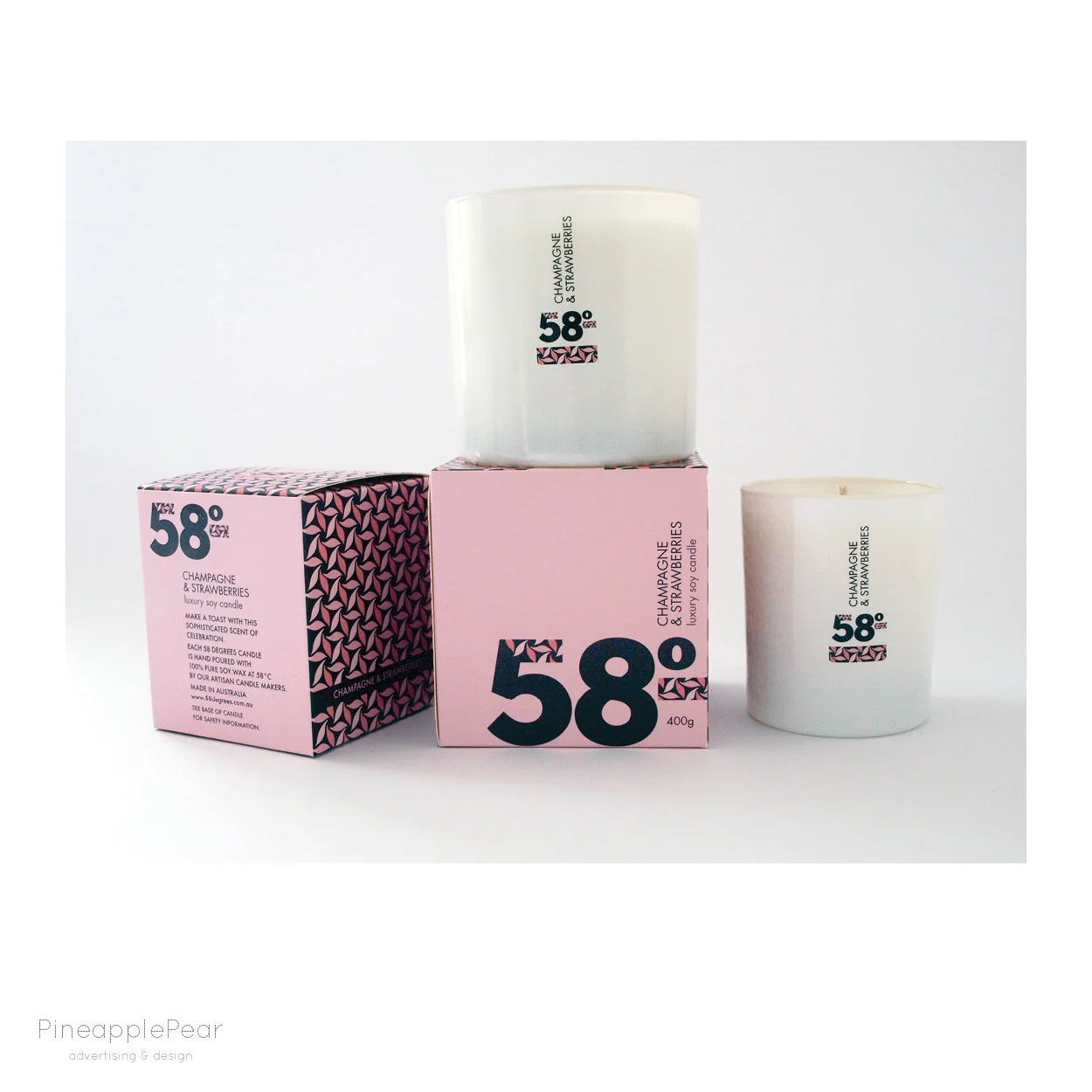 Packaging Design for 58 Degrees Candles