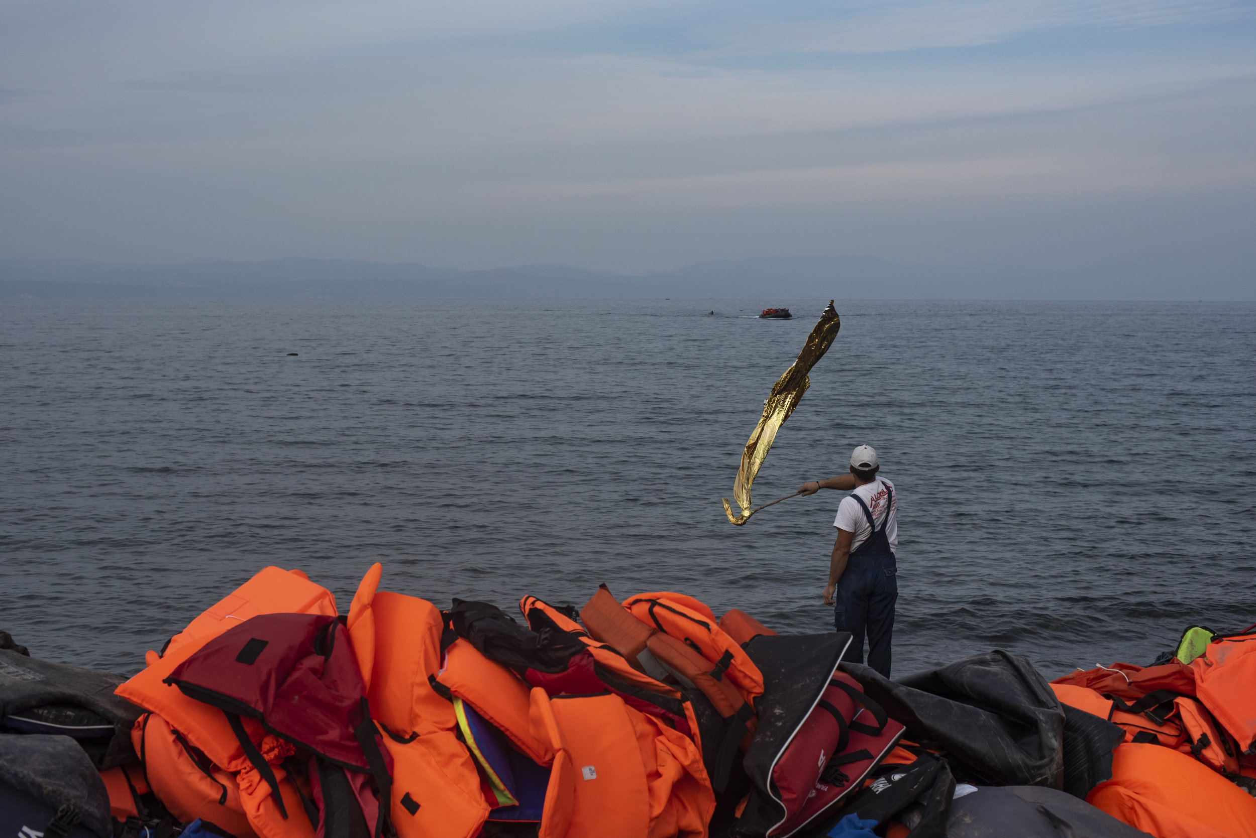  Many locals of Lesvos assist in aiding newly arrived refugees. Some days, the north shore of Lesvos sees arrivals in the thousands. 