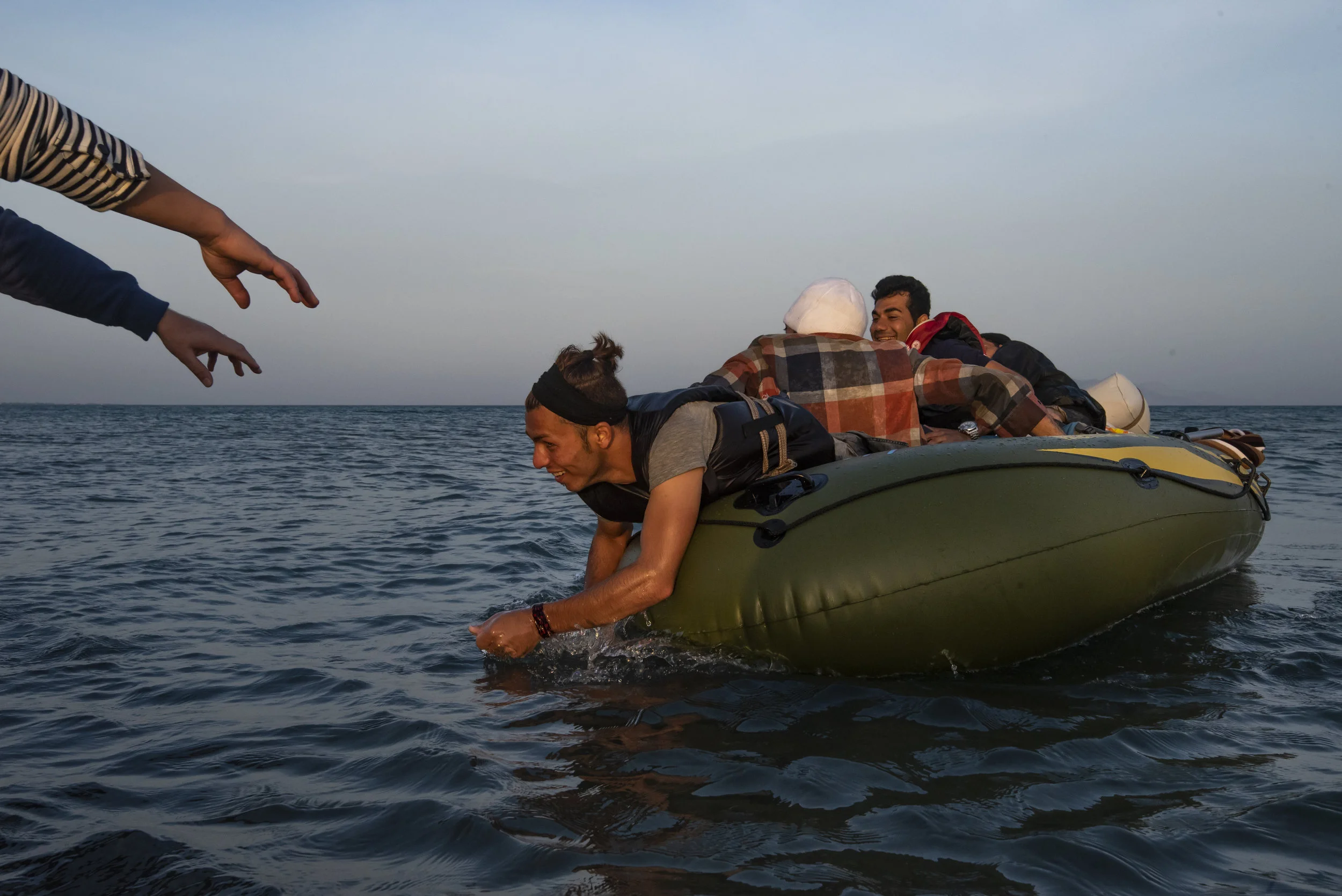 Volunteers from all over the world flock to the eastern Greek isles to help out any way they can.