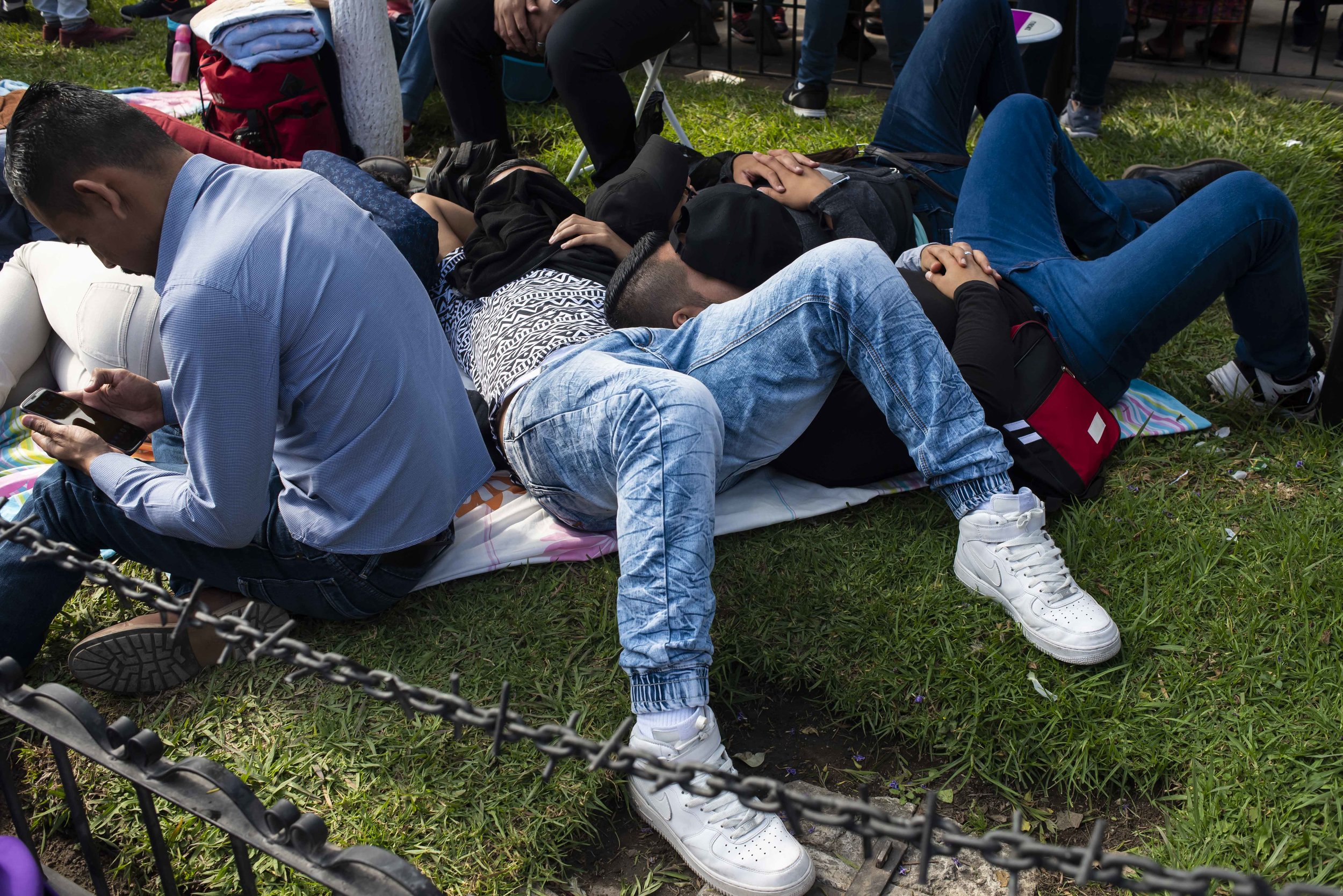  Maundy Thursday and Holy Friday see a massive influx of spectators and worshippers. People come from all over Guatemala, El Salvador and Honduras. Some will even sleep in parks and alleys just to catch a glimpse at the processions.   