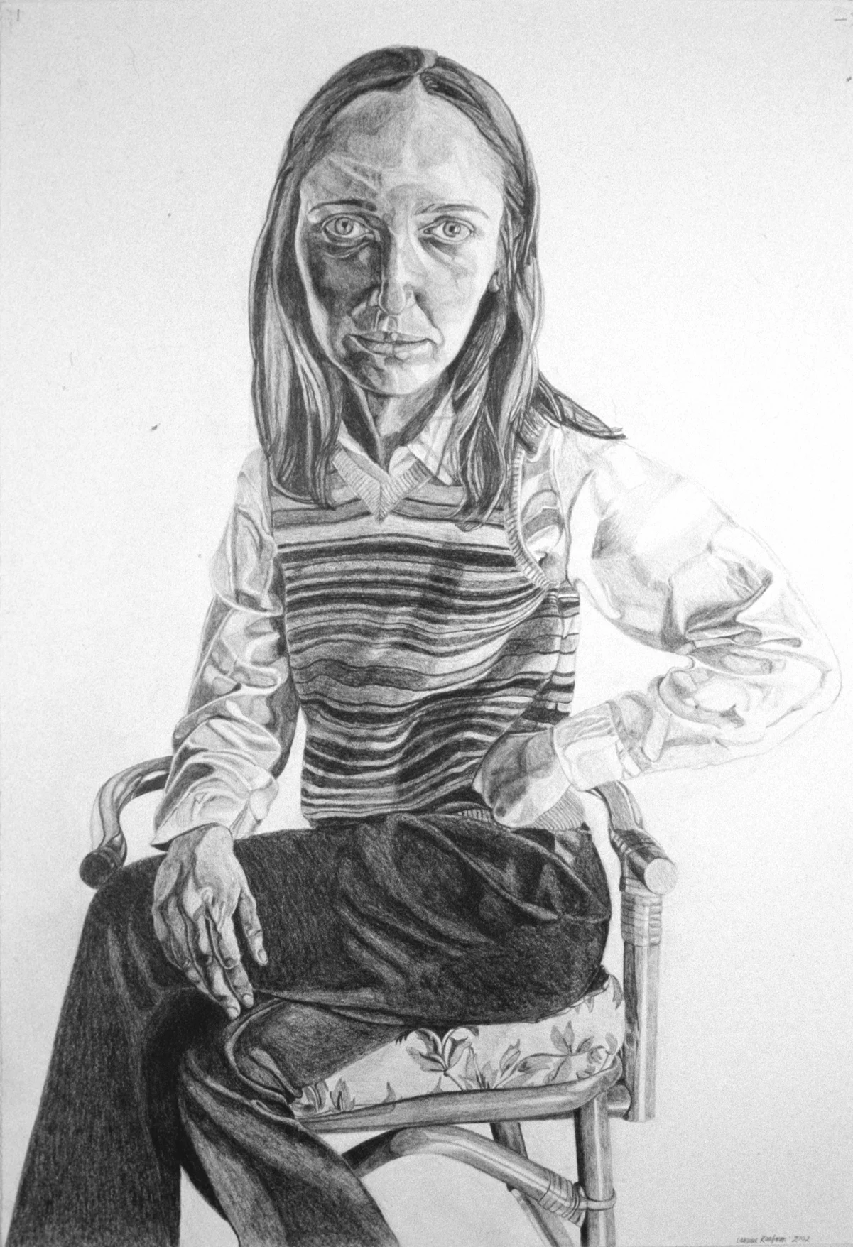 Aimee, 2002, pencil on paper, 44"H X 30.5"W