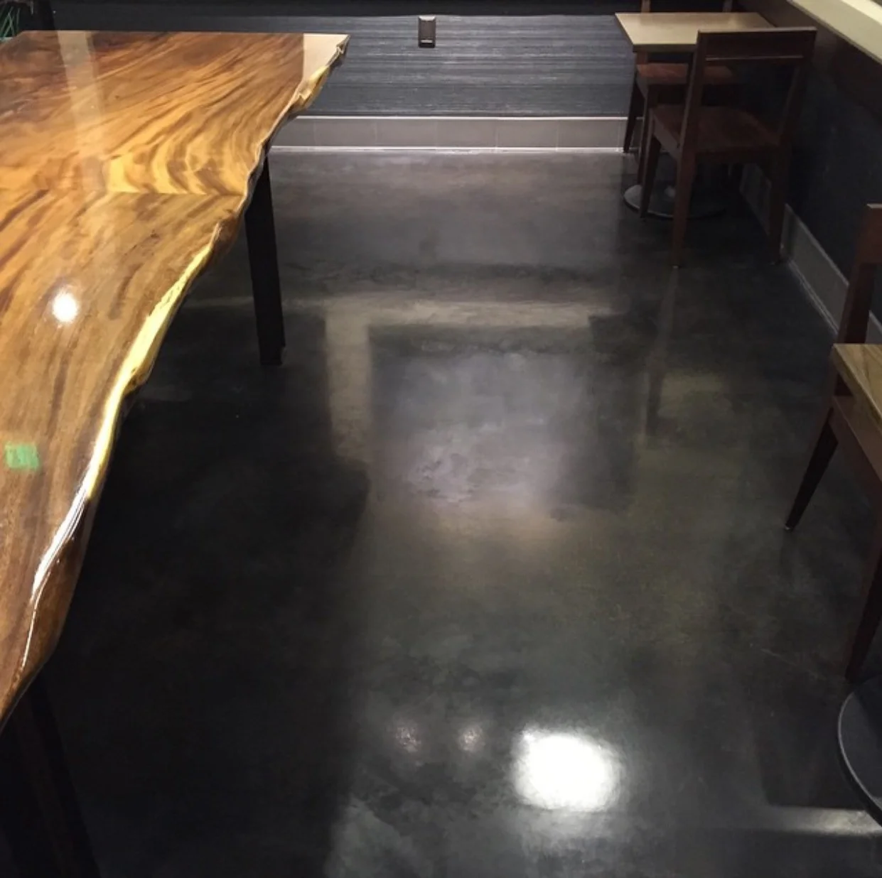 Concrete polished and stained
